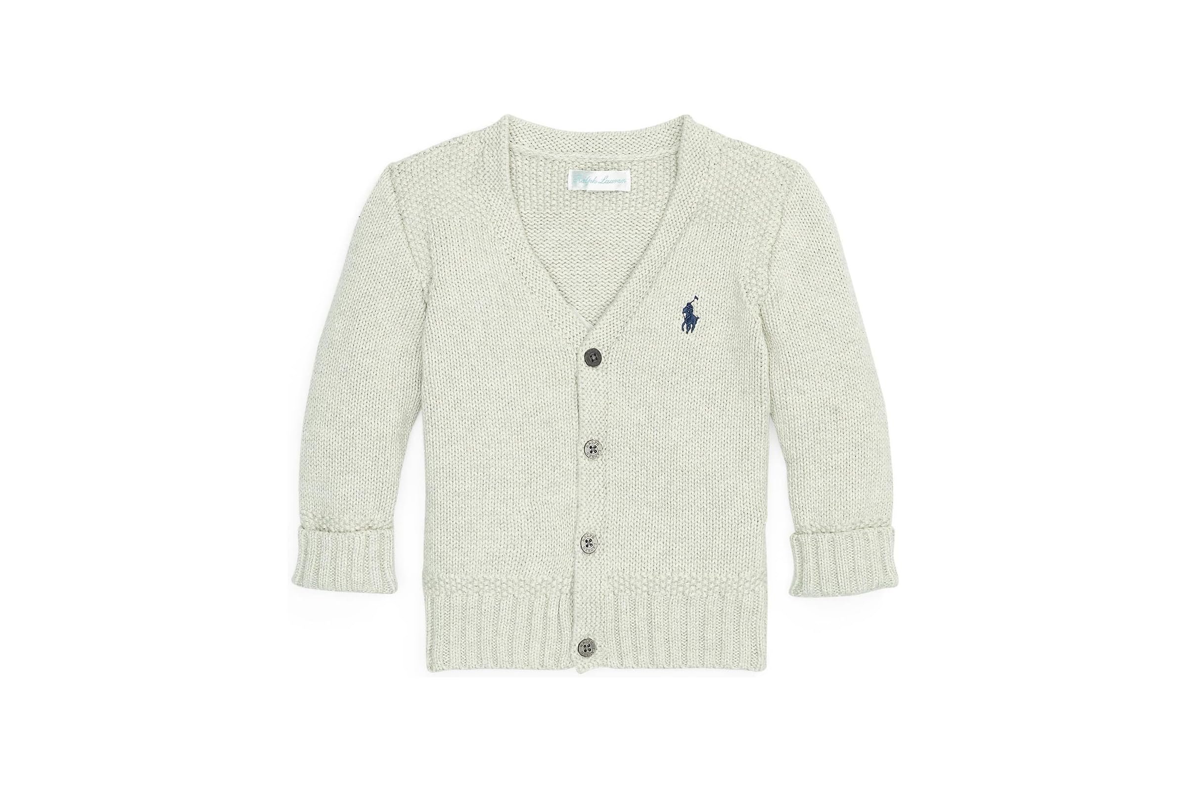 Polo Ralph Lauren Kids Combed Cotton V-Neck Cardigan (Infant)