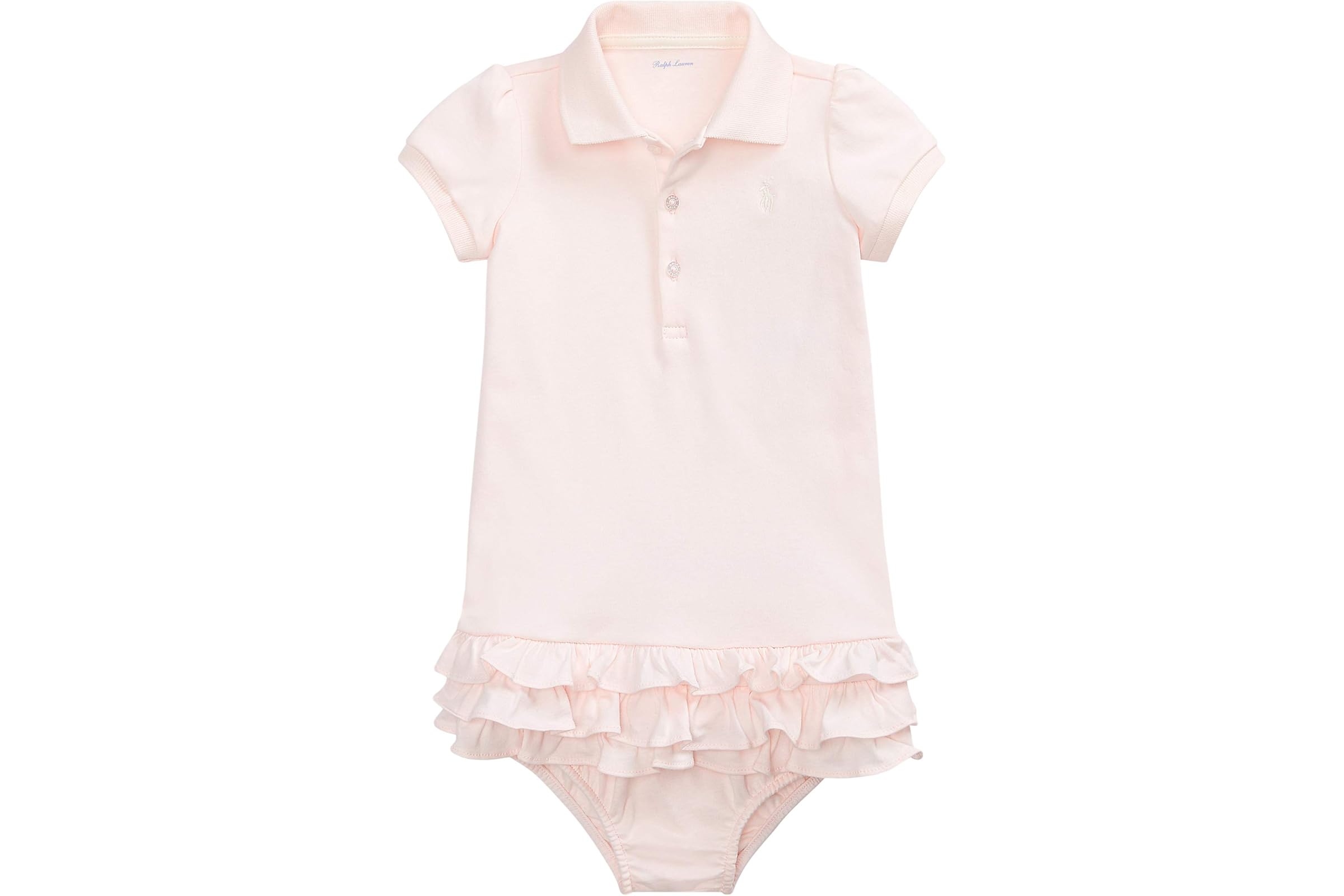 Polo Ralph Lauren Kids Ruffled Polo Dress - Bloomer (Infant)