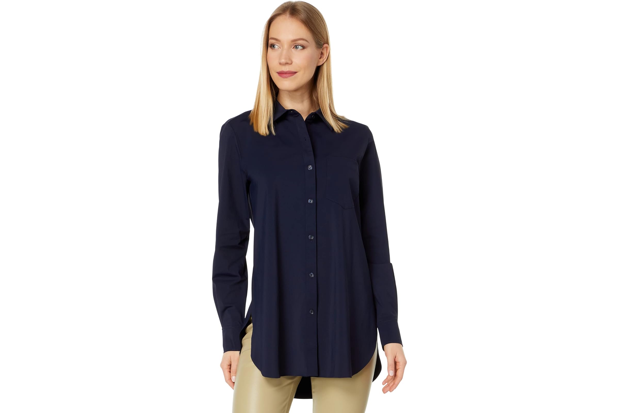 Lysse Schiffer Stretch Microfiber Button Down