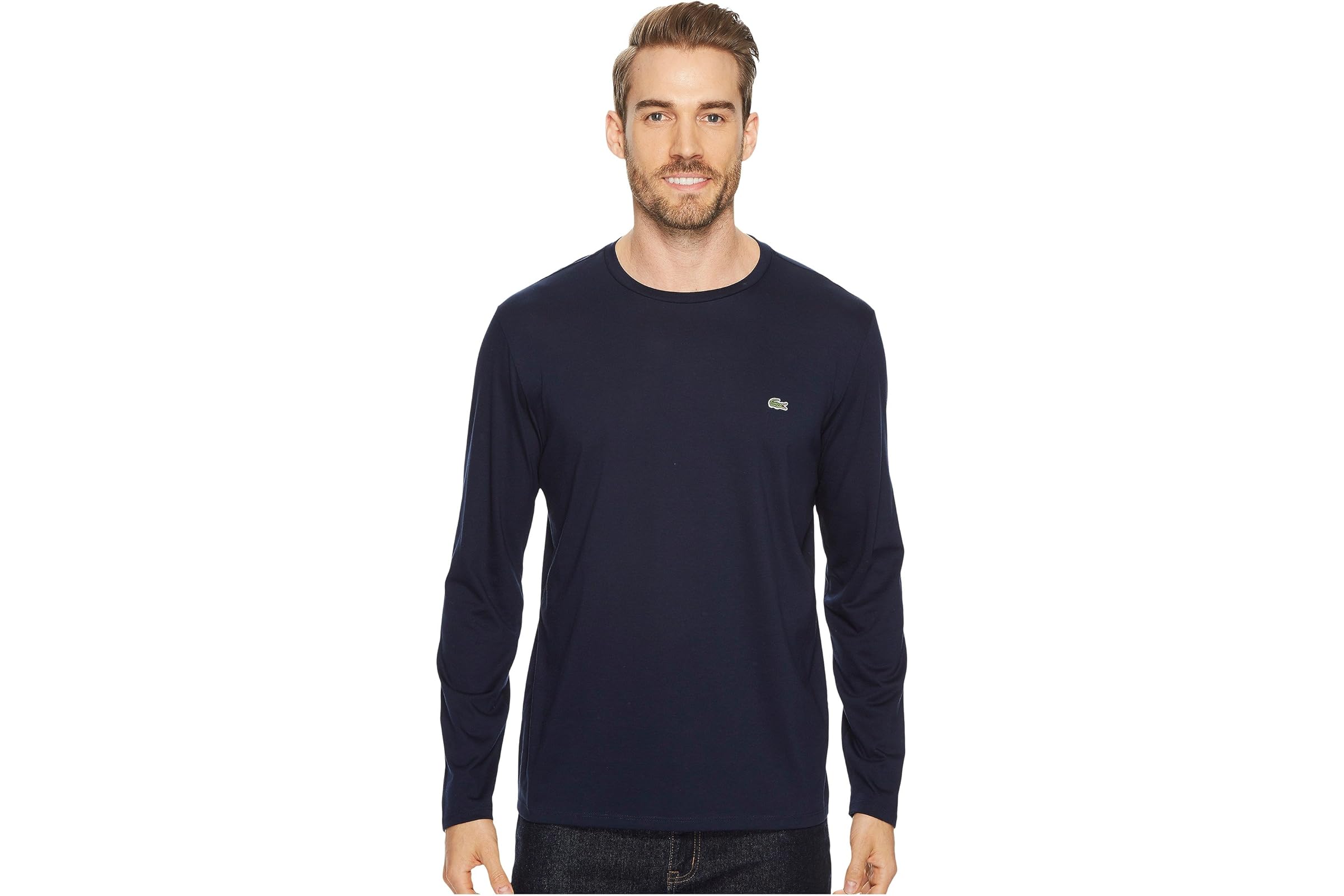 Мужская рубашка Lacoste Long Sleeve Pima Jersey Crew Neck T-Shirt