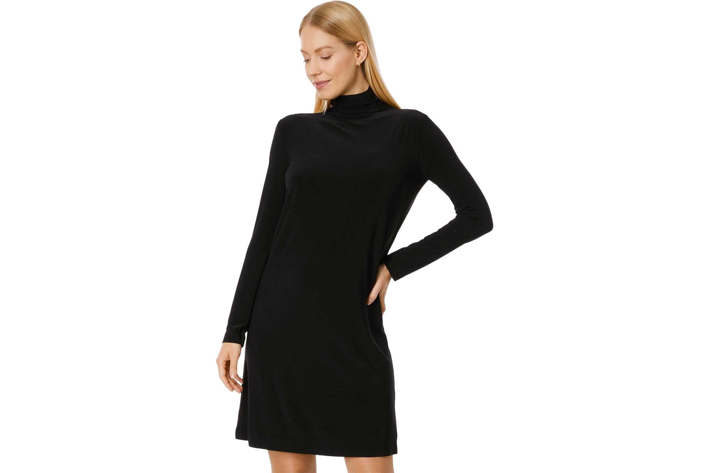 Norma Kamali Long Sleeve Turtleneck Dress To Knee 25190₽