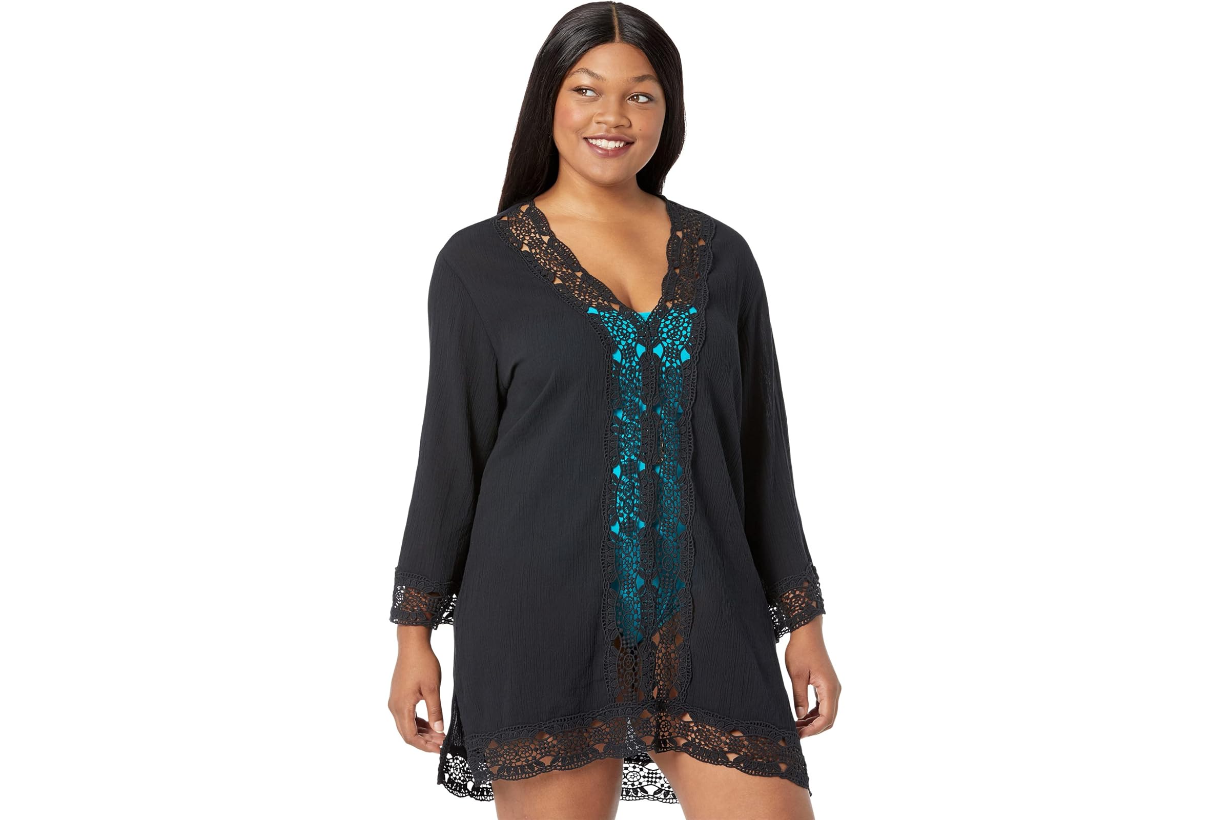 La Blanca Island Fare V-Neck Tunic Cover-Up 21490₽