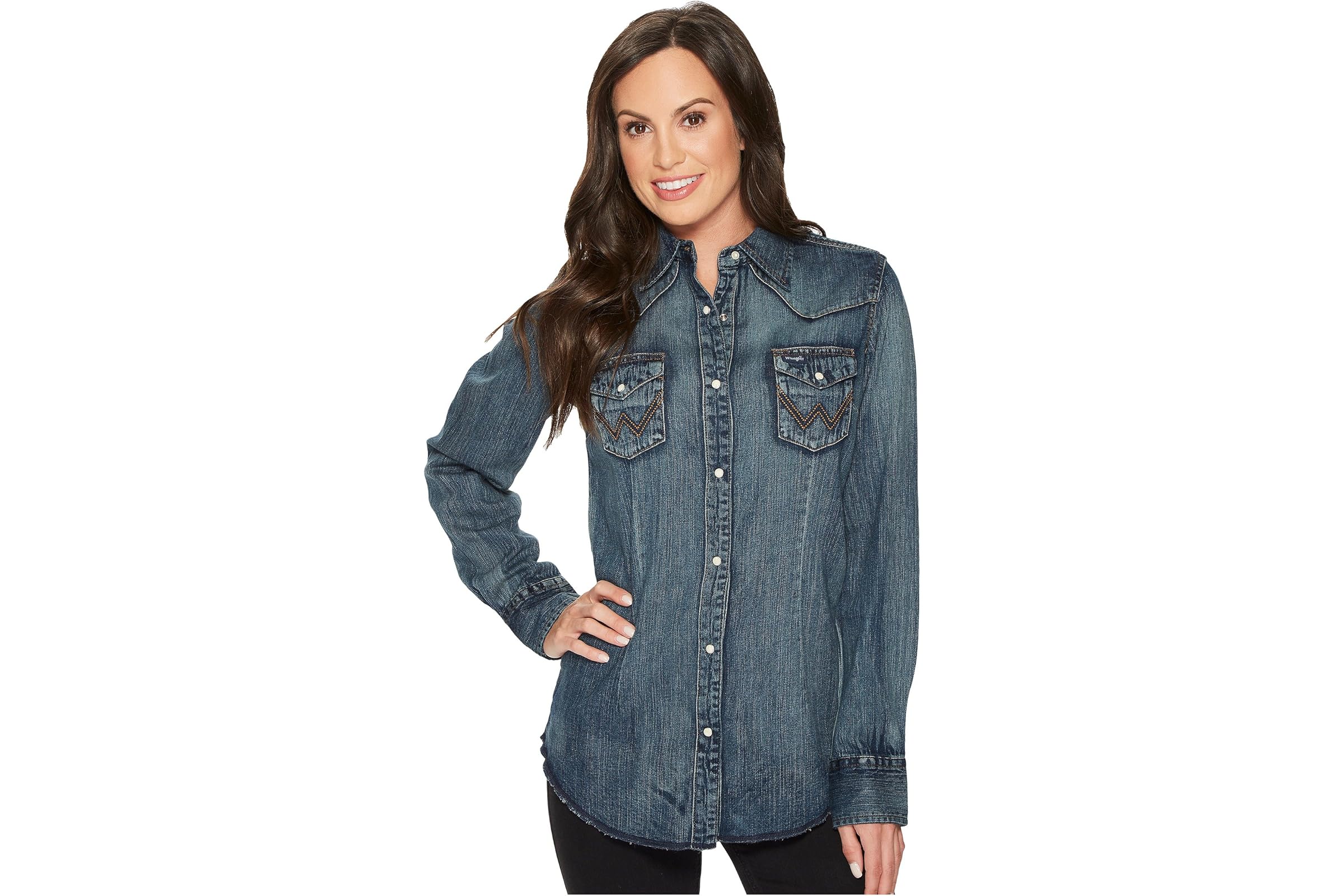 Wrangler Long Sleeve Snap Western Shirt