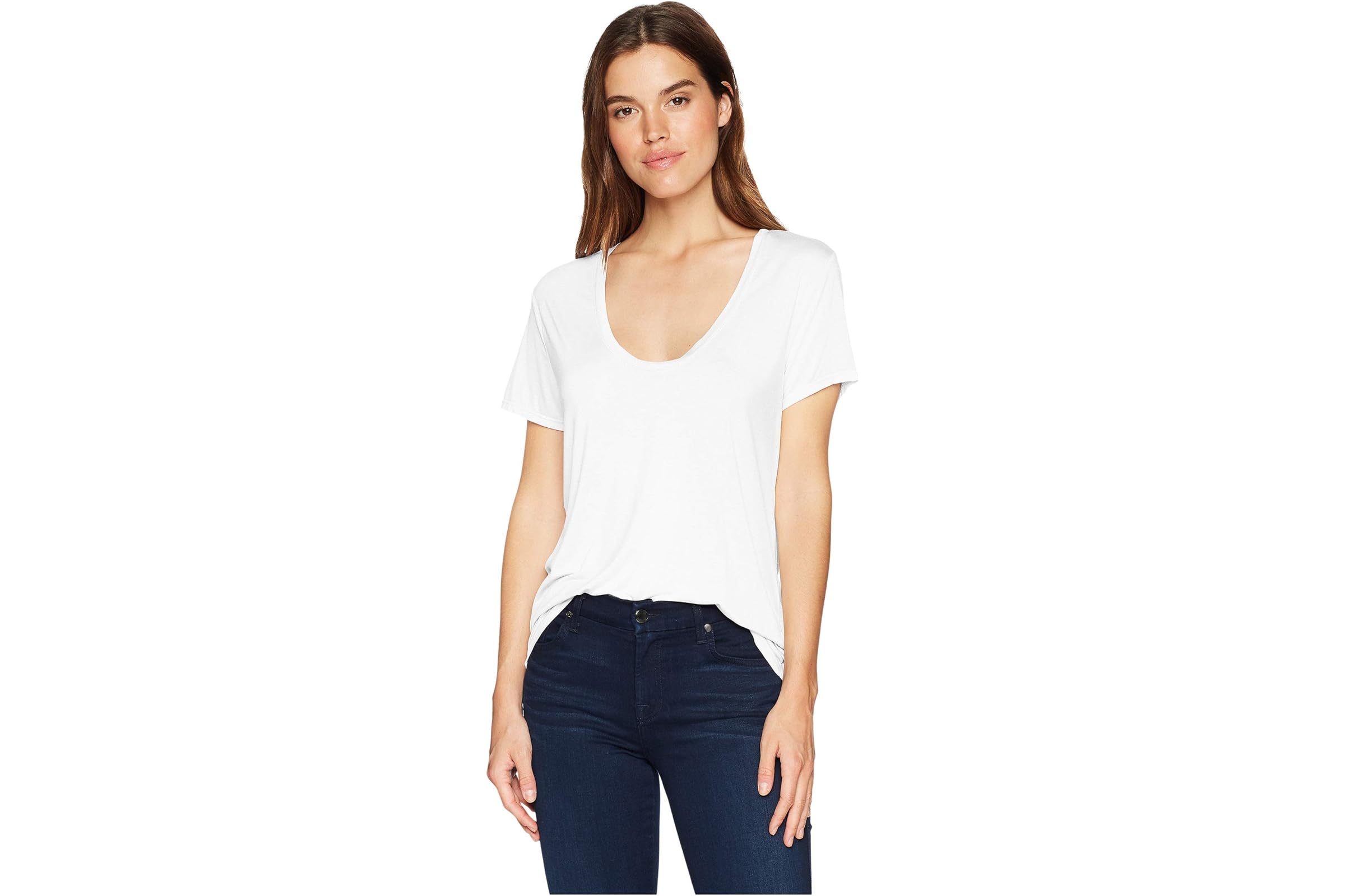 Splendid Sloane Short Sleeve Rayon Jersey Scoop Neck Tee