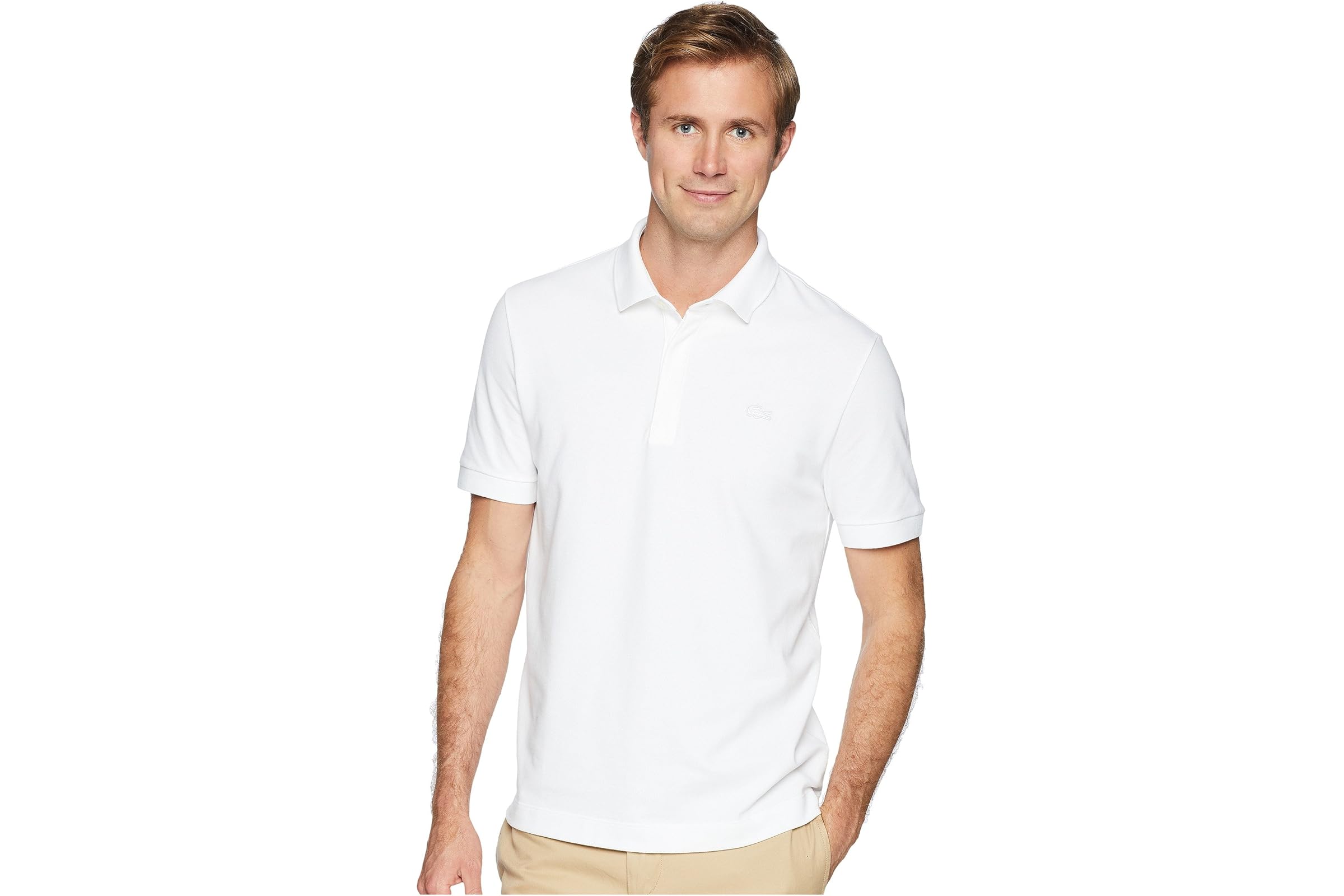 Мужская рубашка Lacoste Short Sleeve Solid Stretch Pique Regular