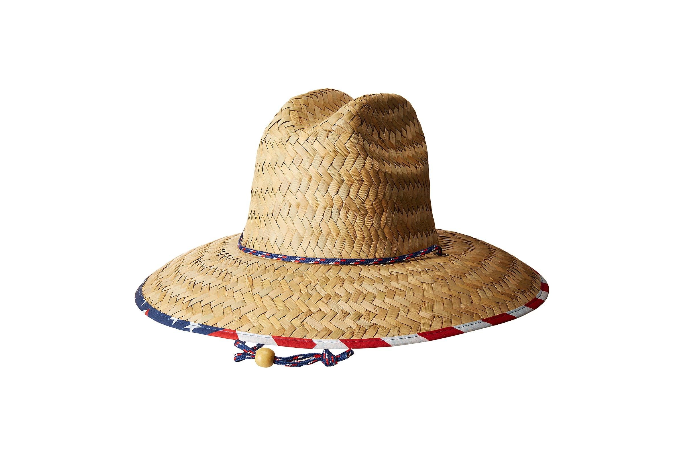 San Diego Hat Company Straw Lifeguard w/ Under Brim Print