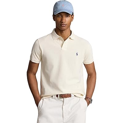 Мужская рубашка Polo Ralph Lauren Custom Slim Fit Mesh Polo Shirt