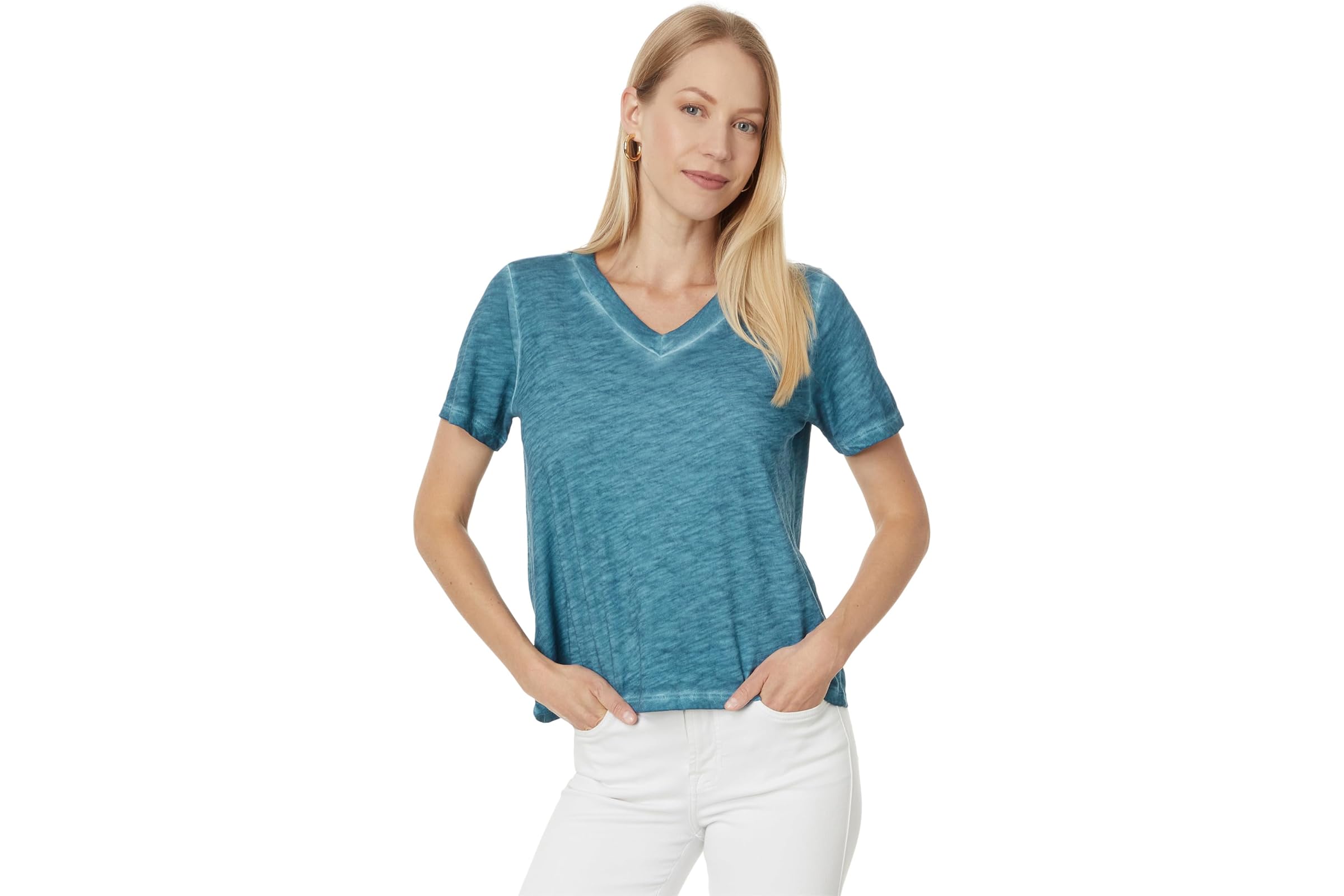 Eileen Fisher V-Neck Short Sleeve Tee