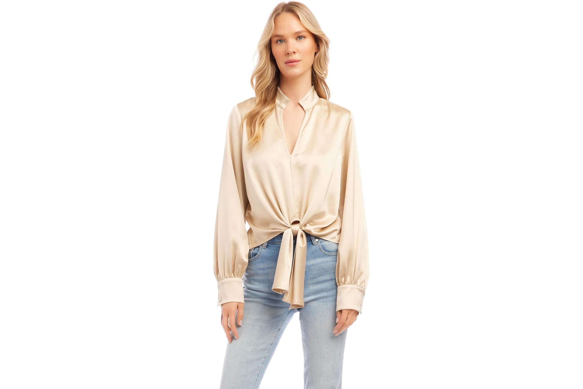 Karen Kane Tie Front Top