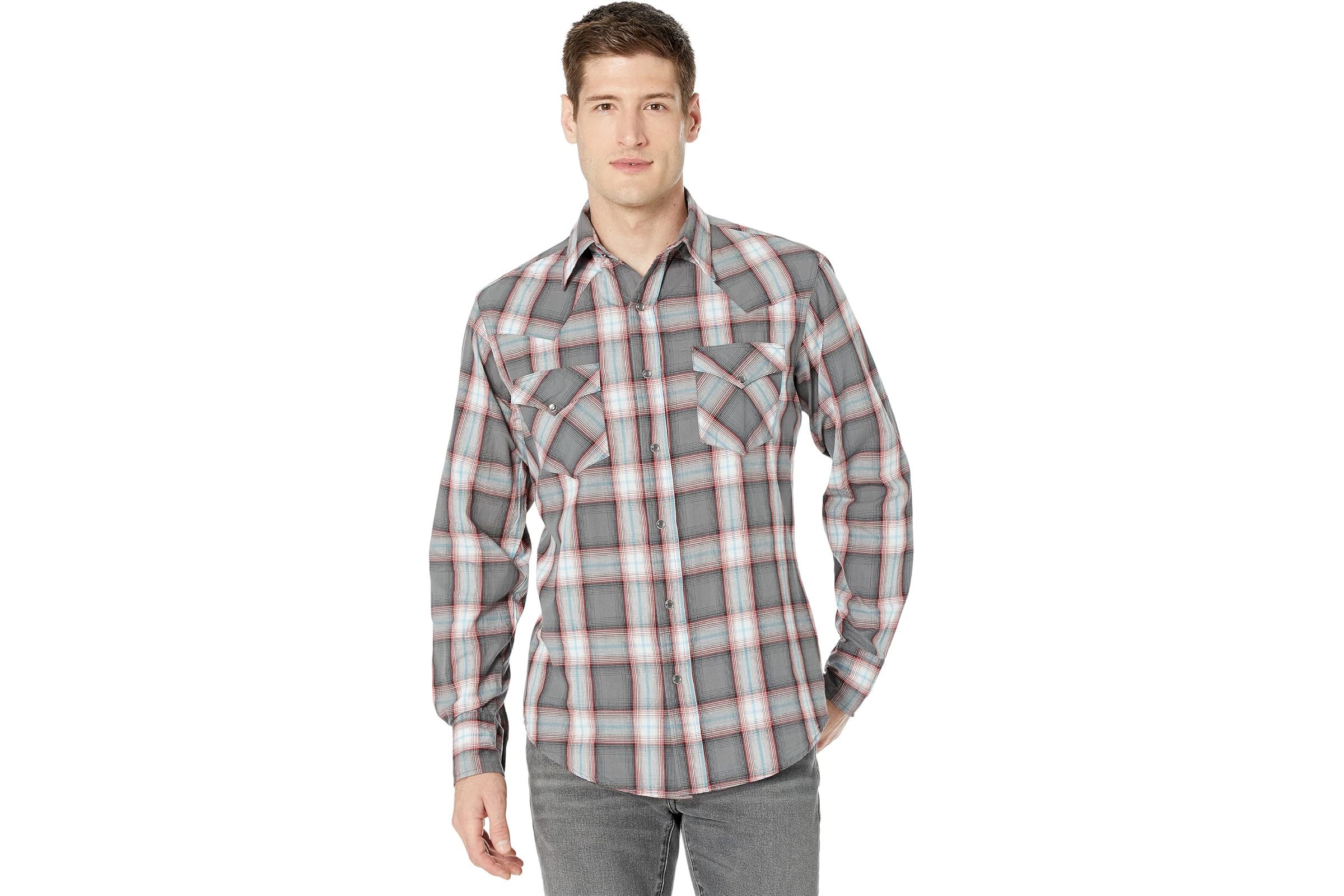 Roper Slate Ombre Plaid Shirt 5790₽