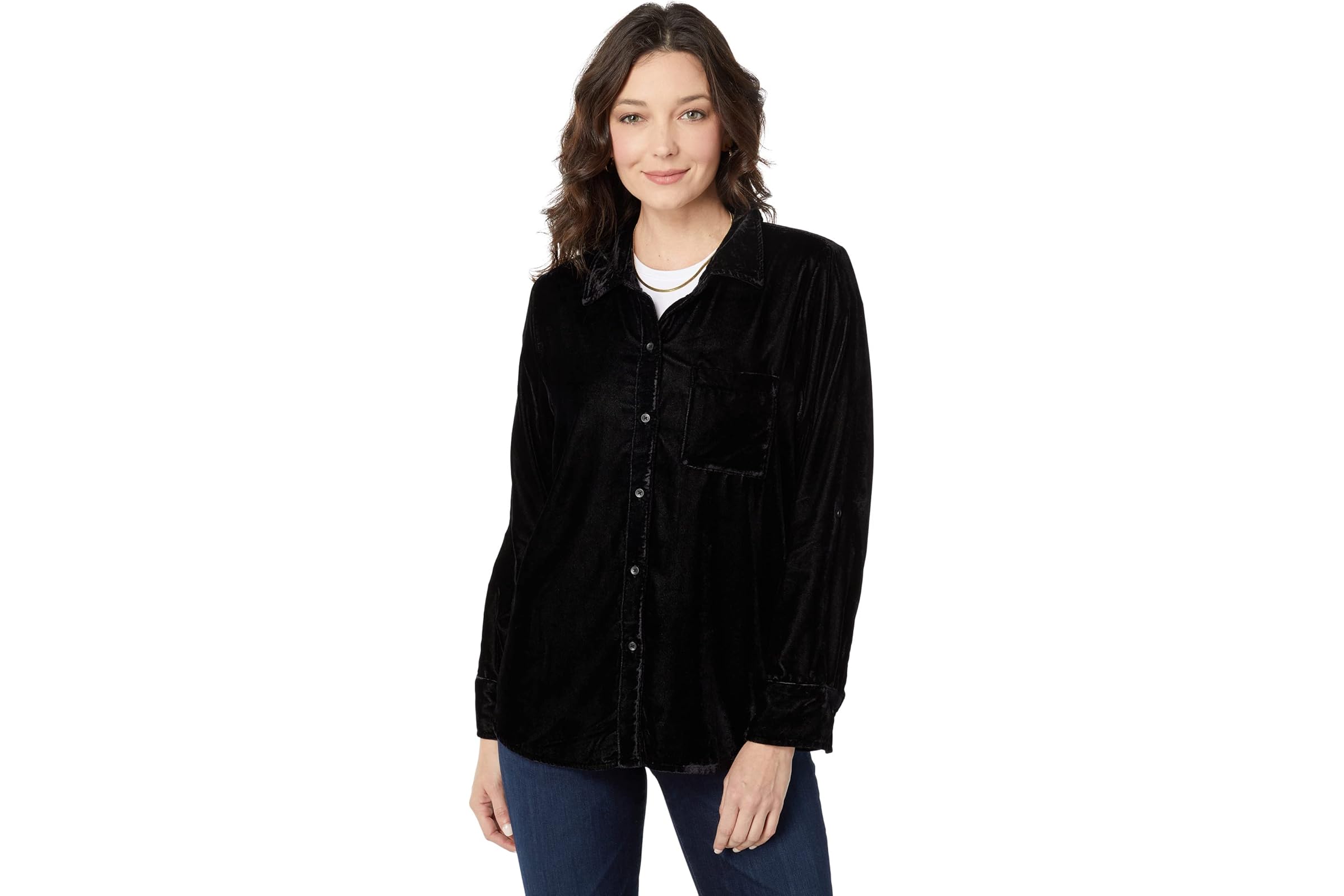 Splendid Ryan Velvet Button-Down