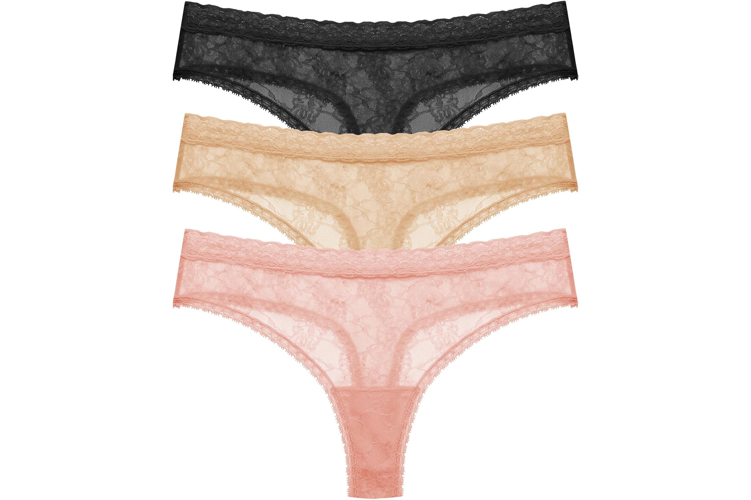 Natori Blisss Allure Lace Thong 3-Pack