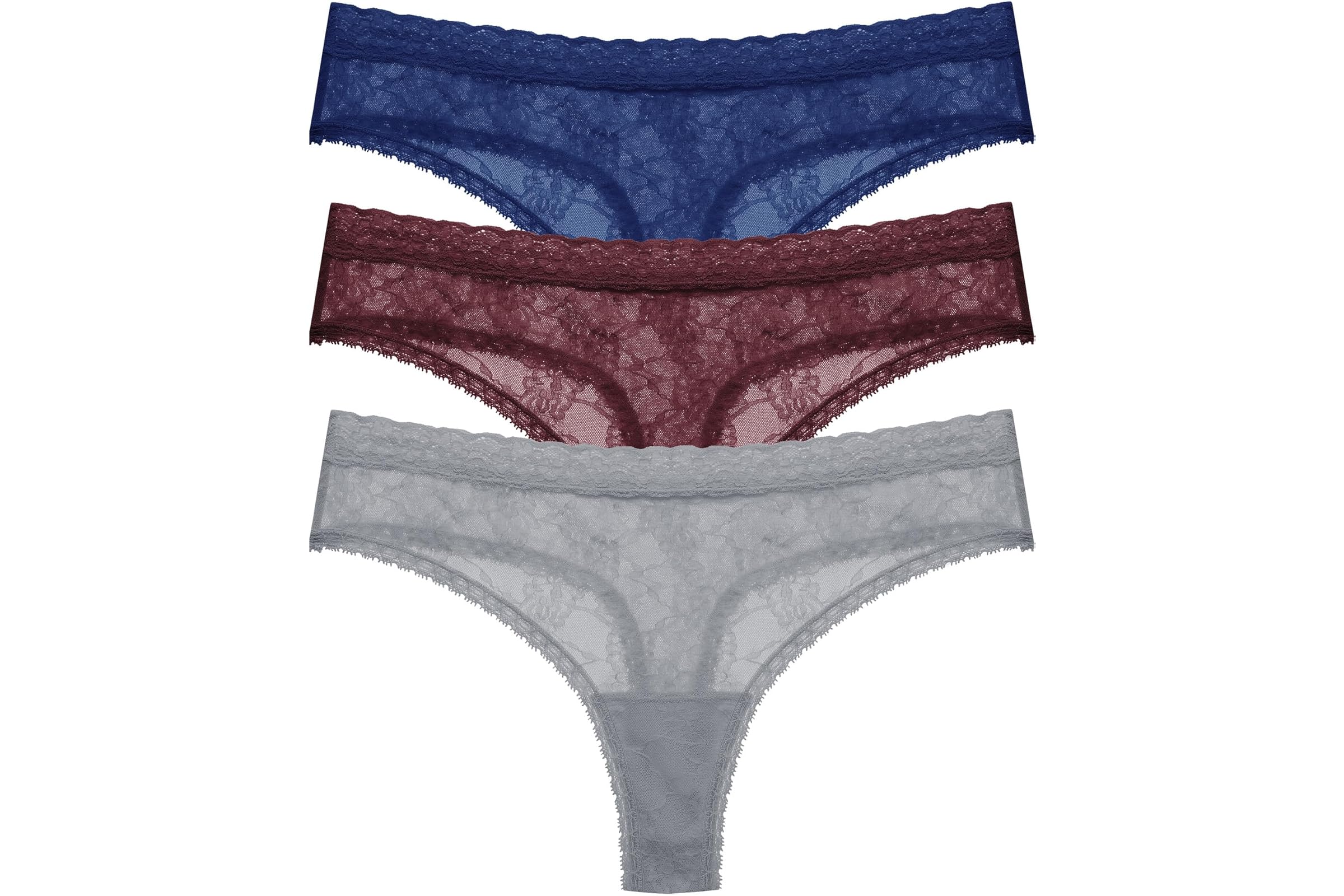 Natori Blisss Allure Lace Thong 3-Pack