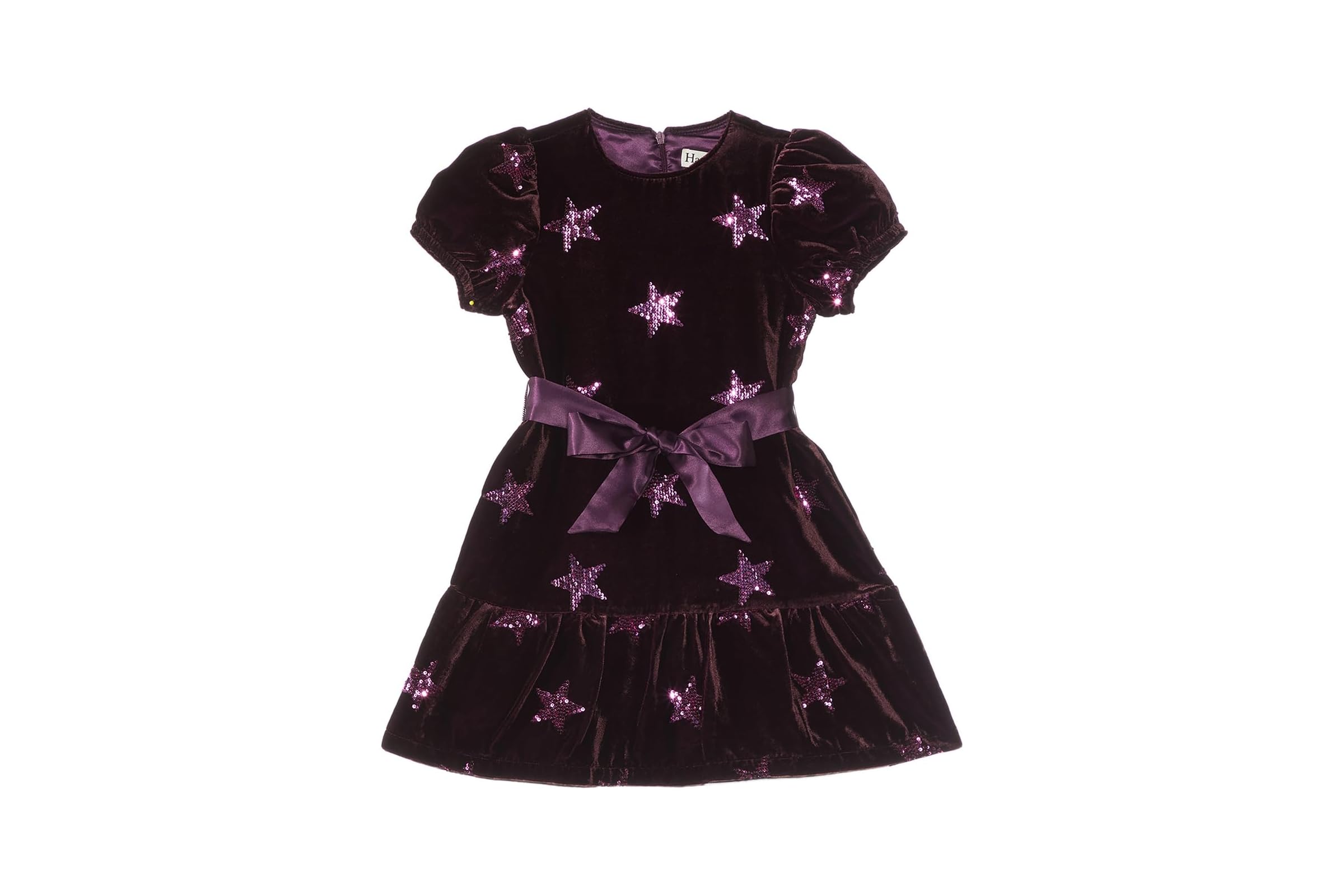 Hatley Kids Pink Star Sequin Vevlet Dress (Toddler/Little Kids/Big Kids)