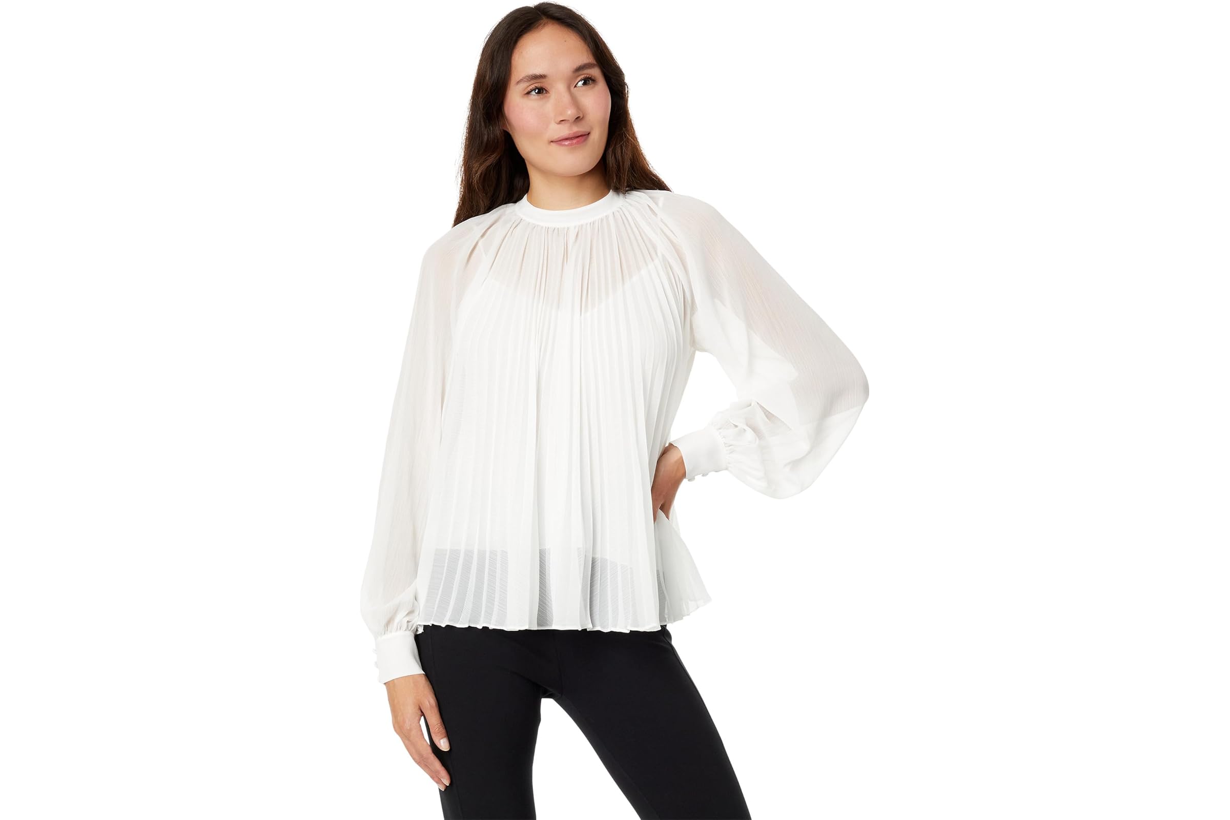 Ted Baker Macenzi Embellished Pleated Neck Top