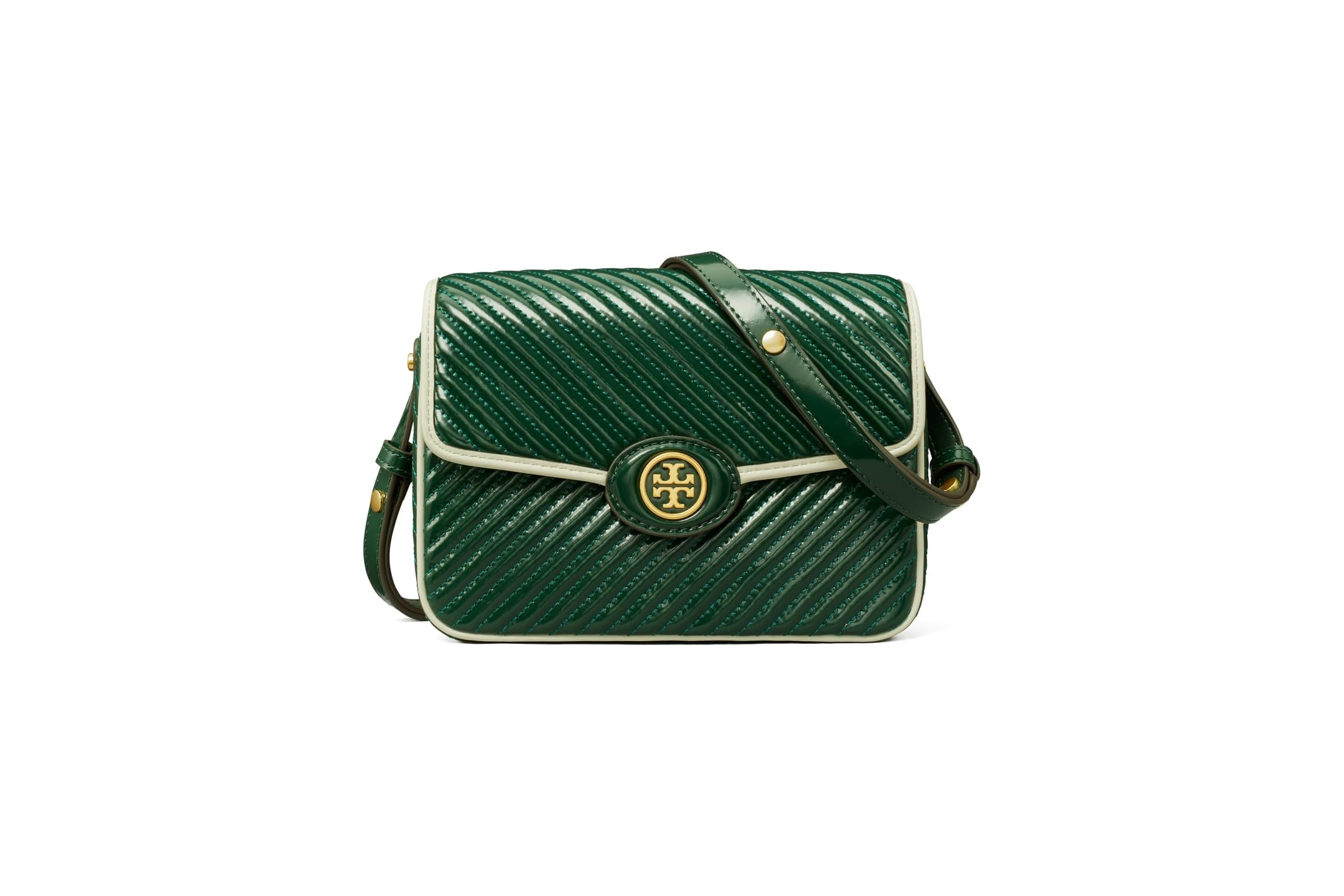 Tory Burch Robinson Puffy Patent Quilted Convertible Shoulder Bag