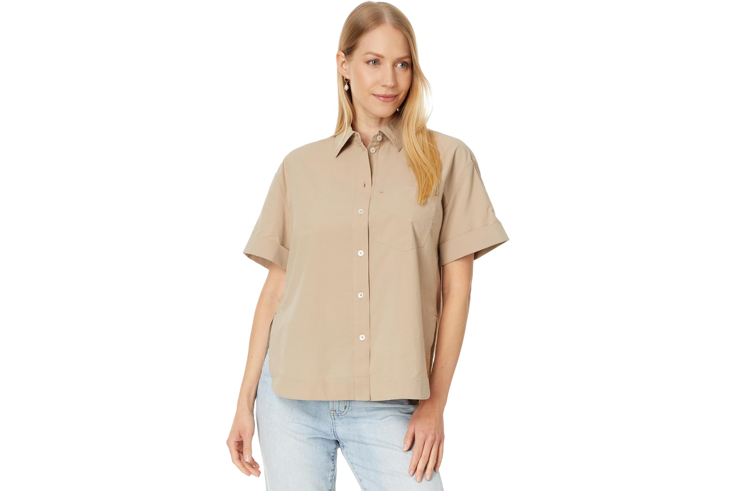 Madewell Oversized Boxy Button-Up Shirt in Signature Poplin