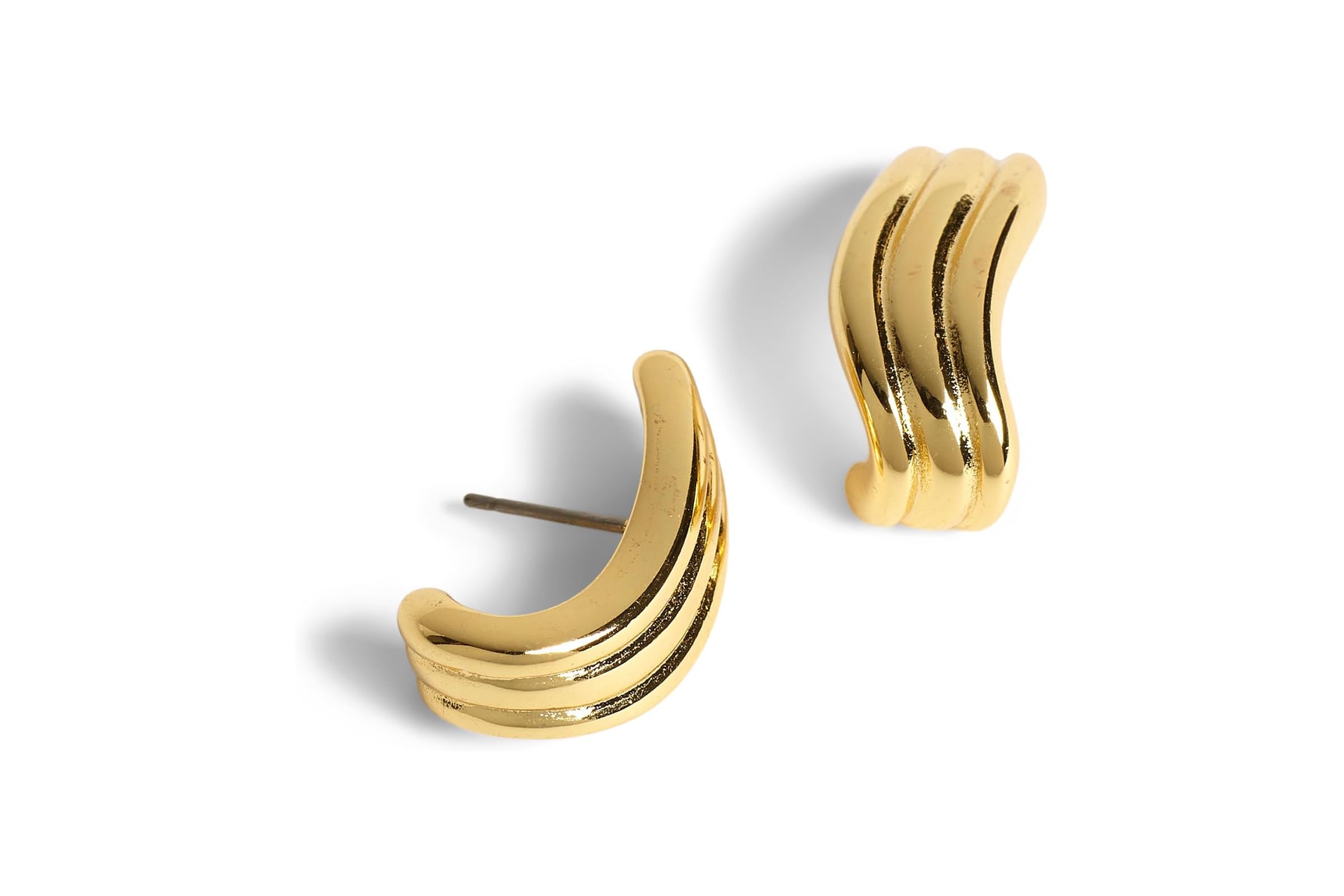 Madewell Ribbed Wavy Statement Earring