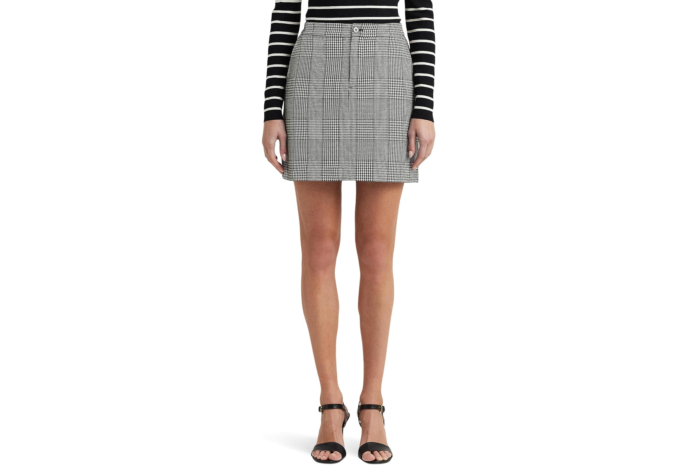 LAUREN Ralph Lauren Glen Plaid Tweed Pencil Miniskirt 13790₽