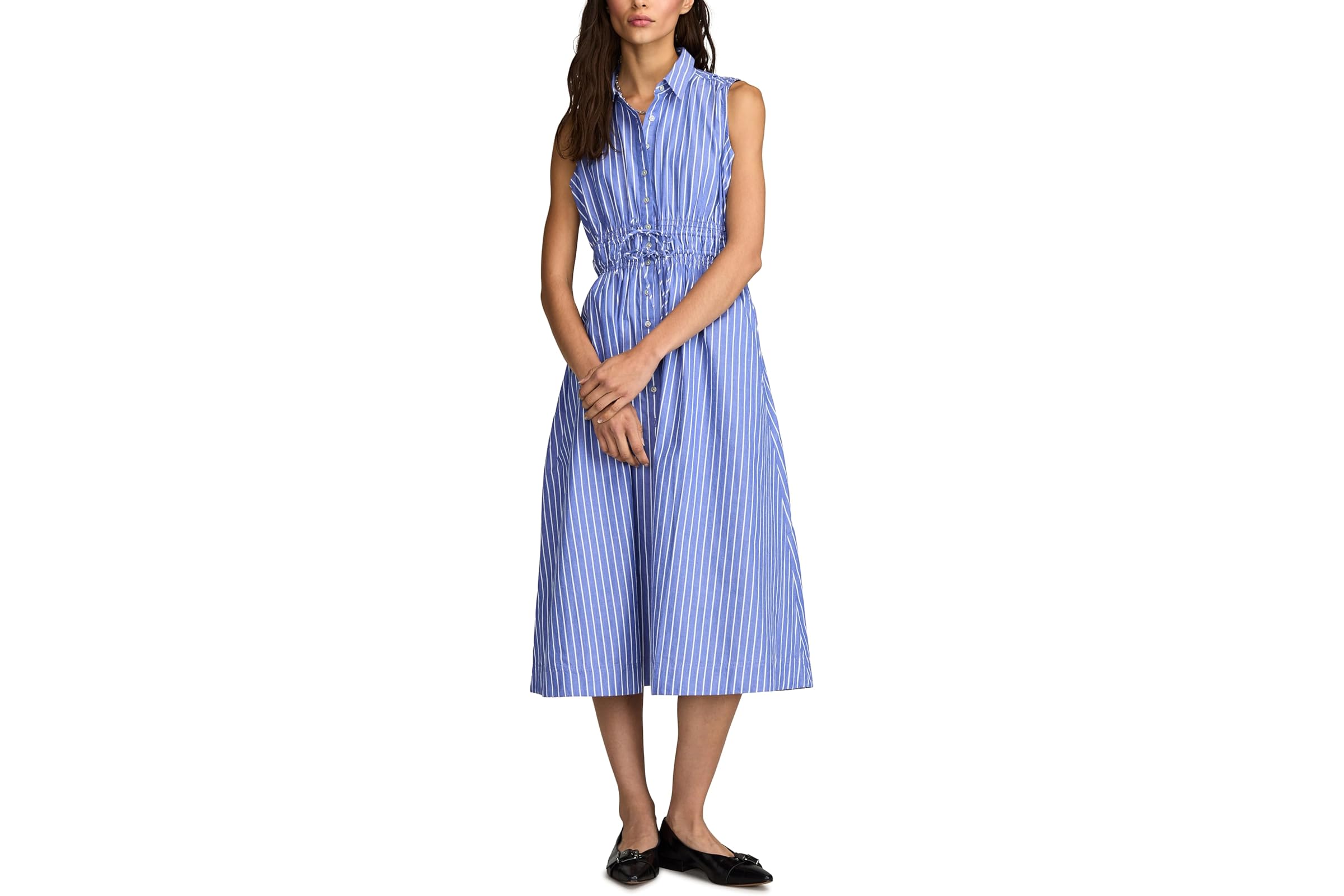 Lucky Brand Cinch Waist Shirt Dress