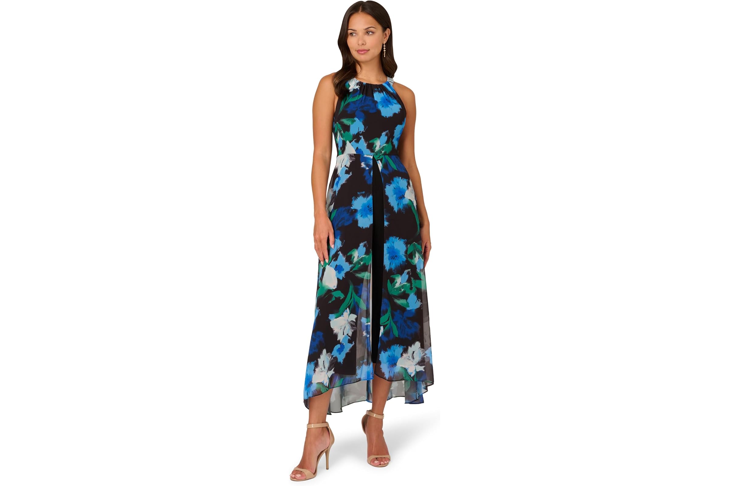 Adrianna Papell Floral Print Jumpsuit