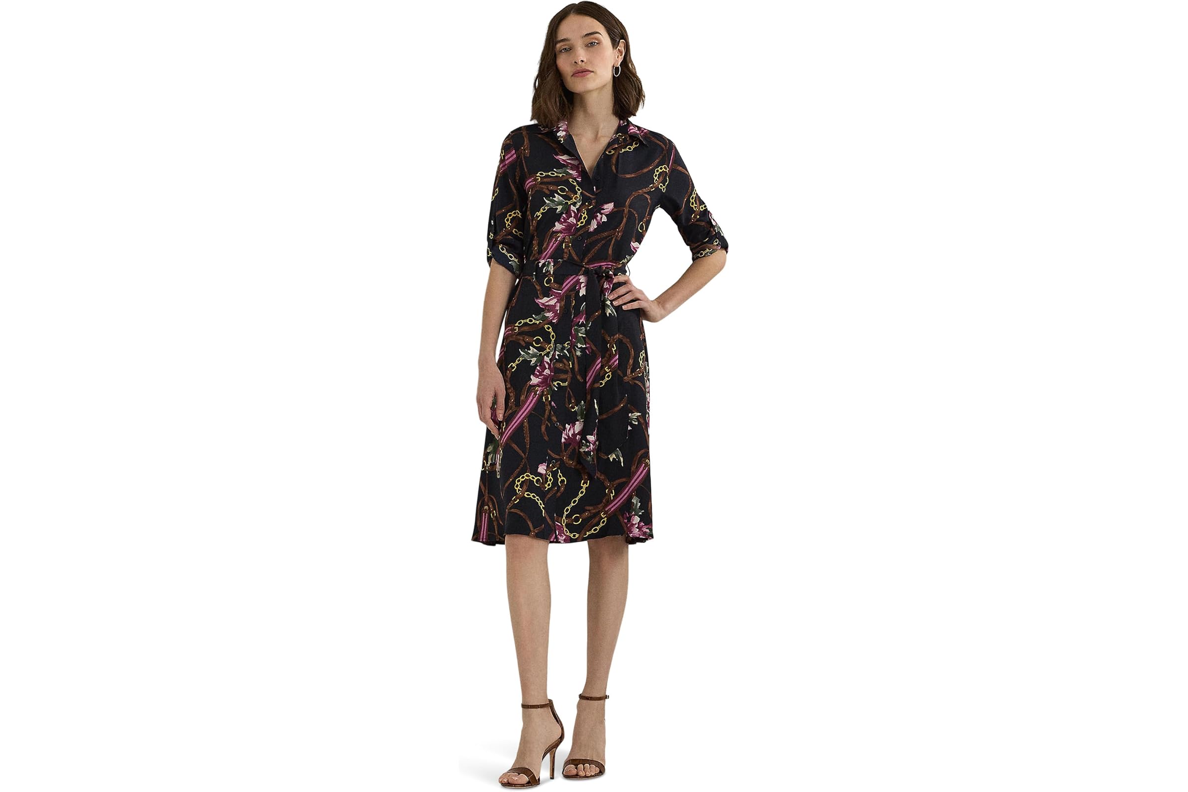 LAUREN Ralph Lauren Print Crepe Shirtdress