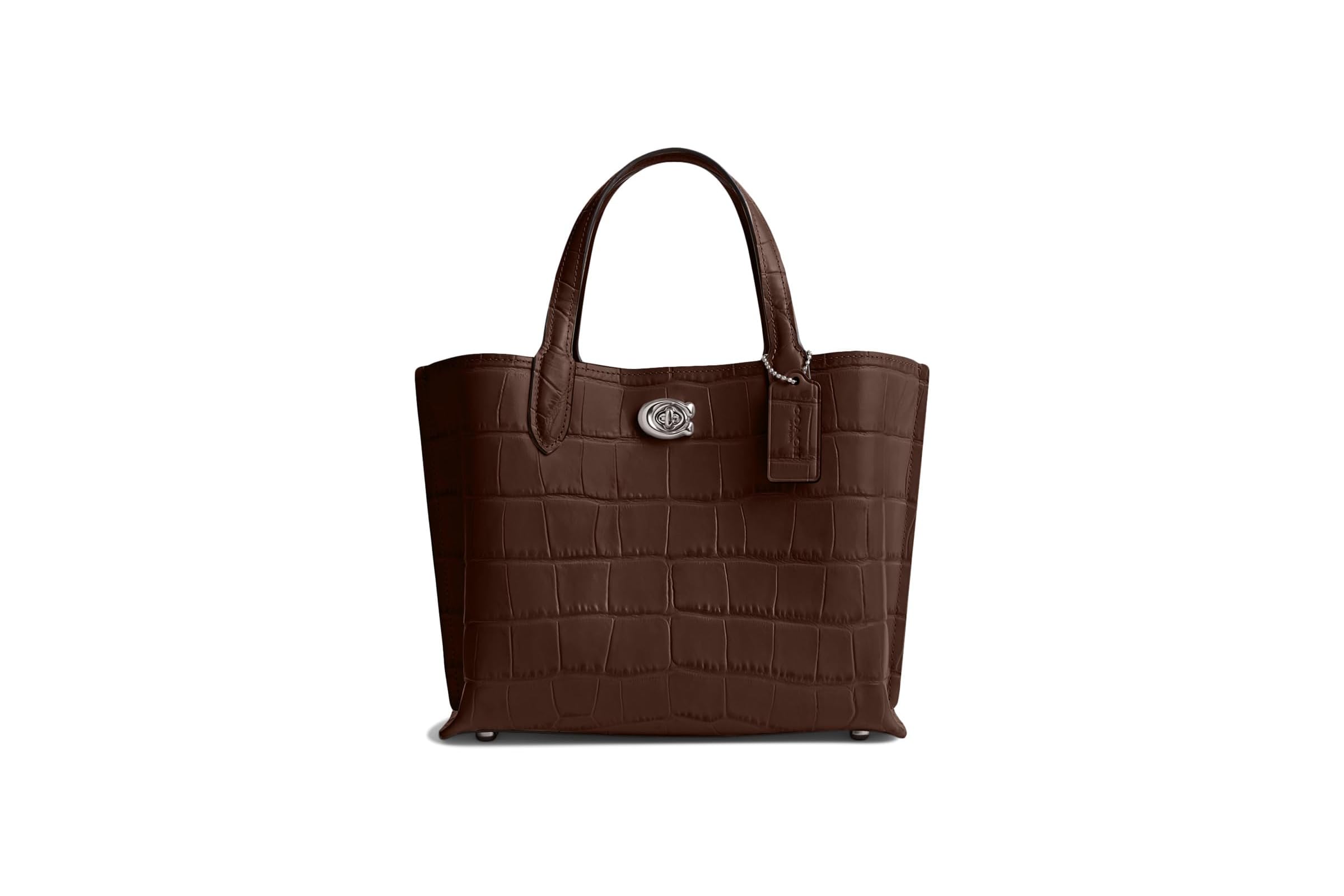 COACH Embossed Croc Willow Tote 24