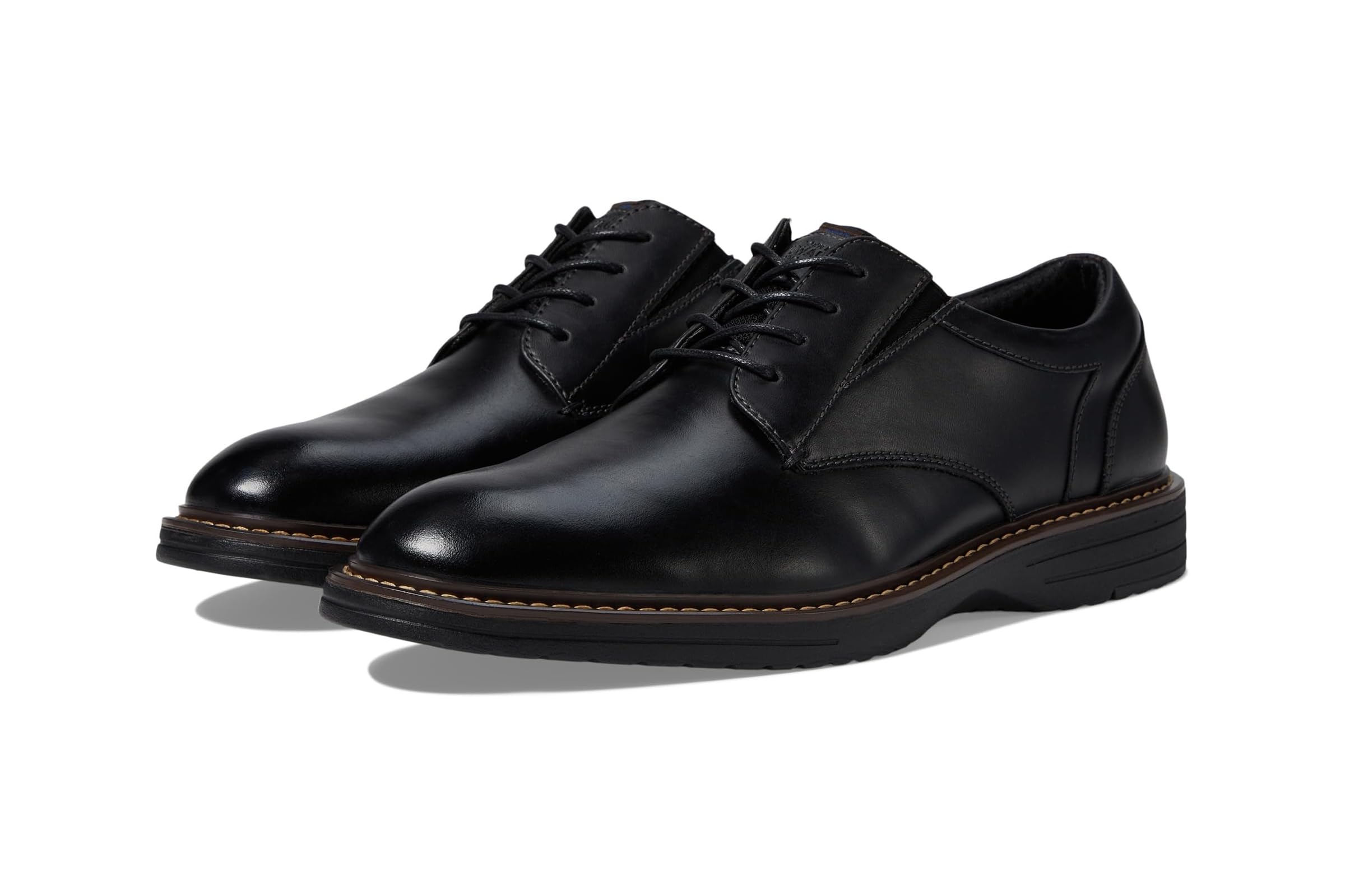 Nunn Bush Griff Plain Toe Oxford Lightweight and Comfortable for All Occasions Leather Lace Up