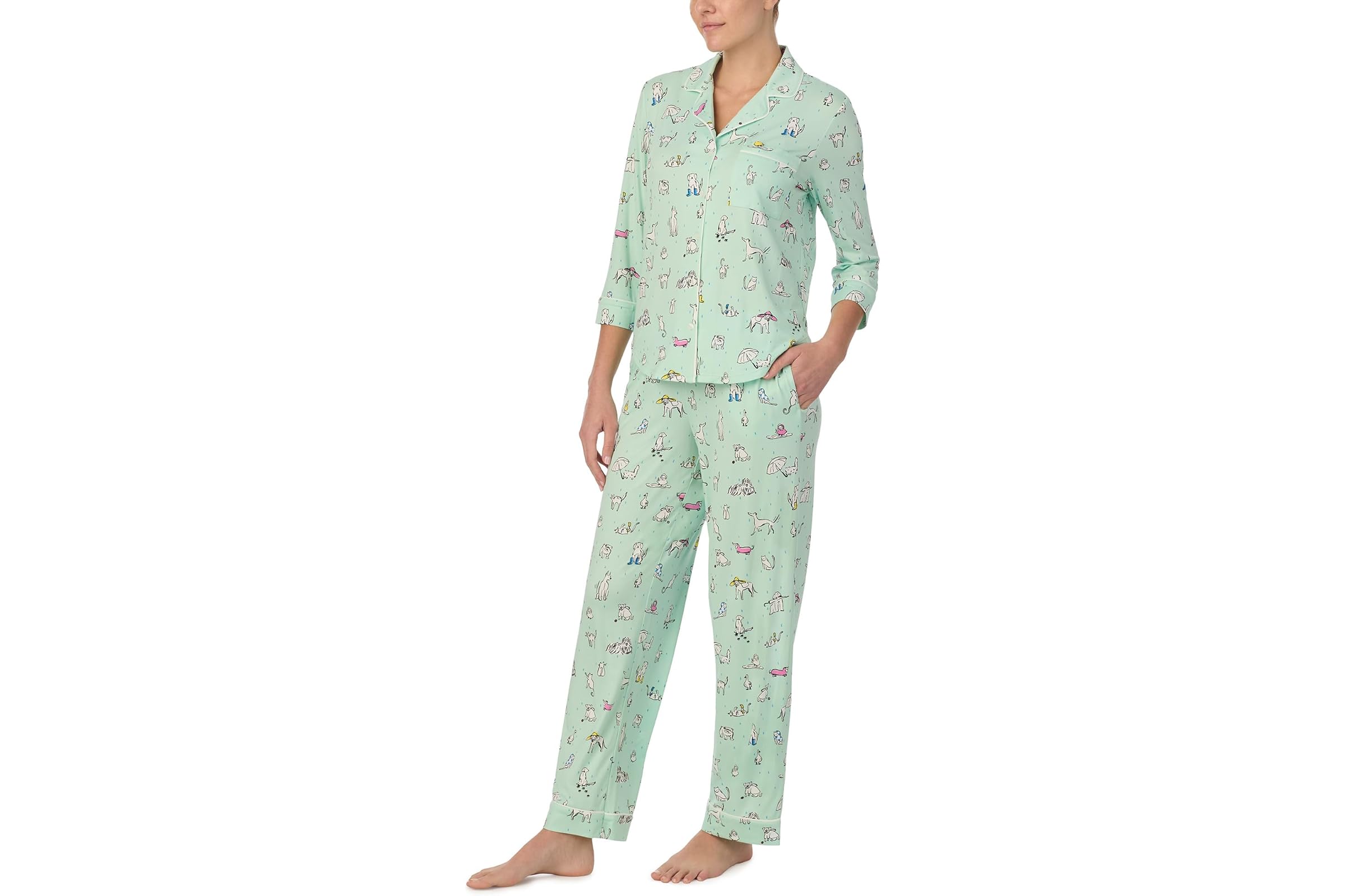 Kate Spade New York Long 3/4 Sleeve PJ Set