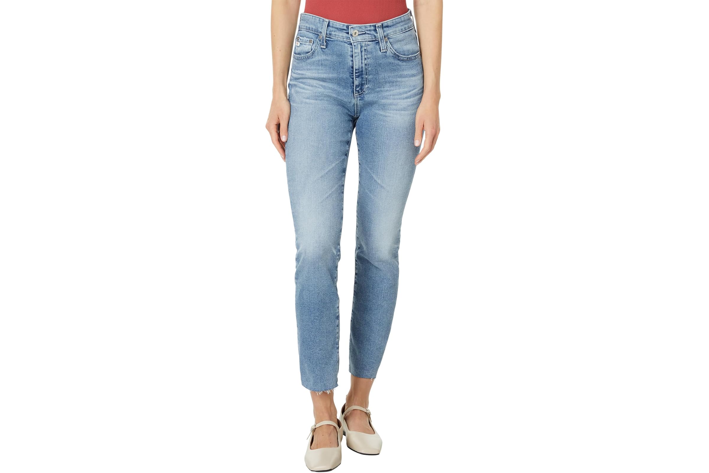 AG Jeans Mari High Rise Slim Straight Crop Jeans