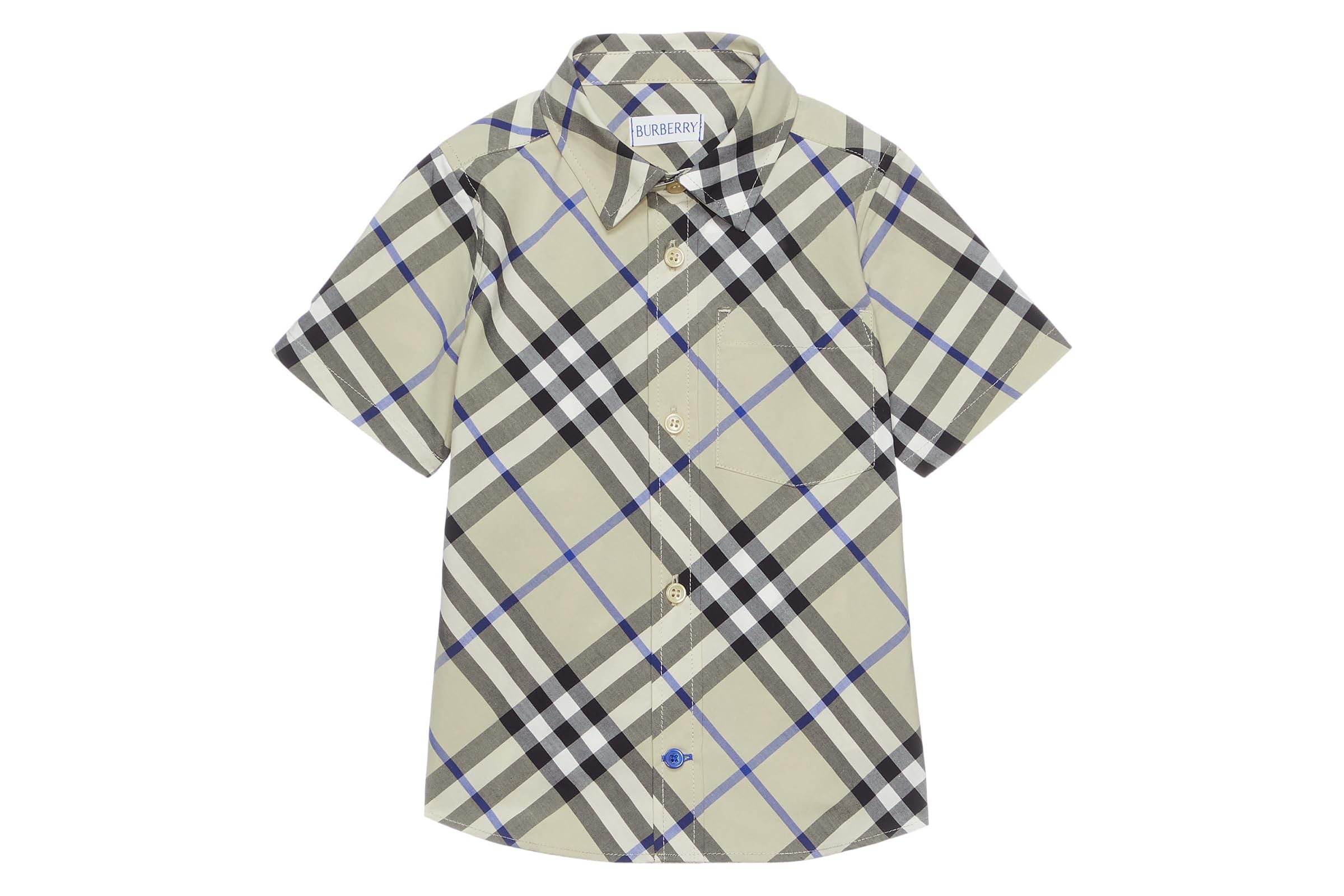 Burberry Kids Owen Check Short Sleeve Button Down Shirt InfantToddler 29090₽