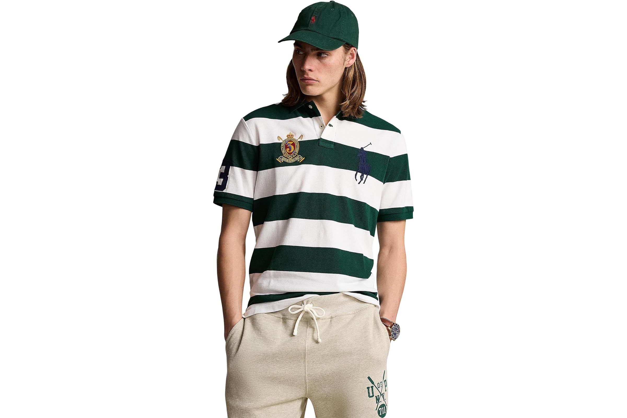 Polo Ralph Lauren Custom Slim Fit Big Pony Crest Mesh Polo 26790₽