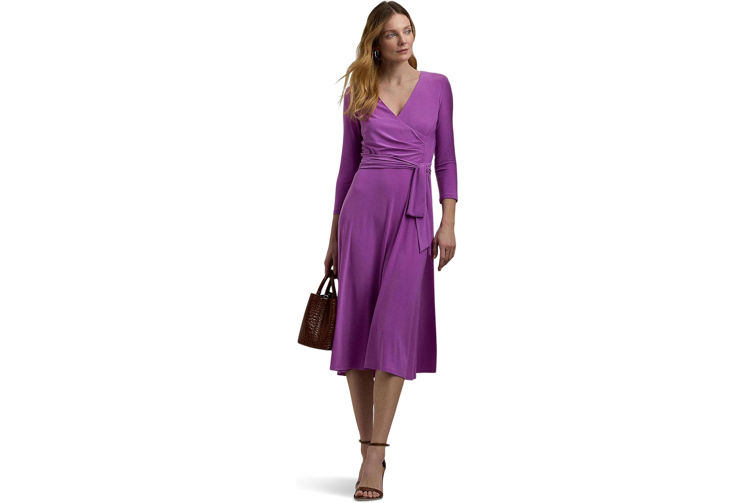 LAUREN Ralph Lauren Surplice Jersey Dress