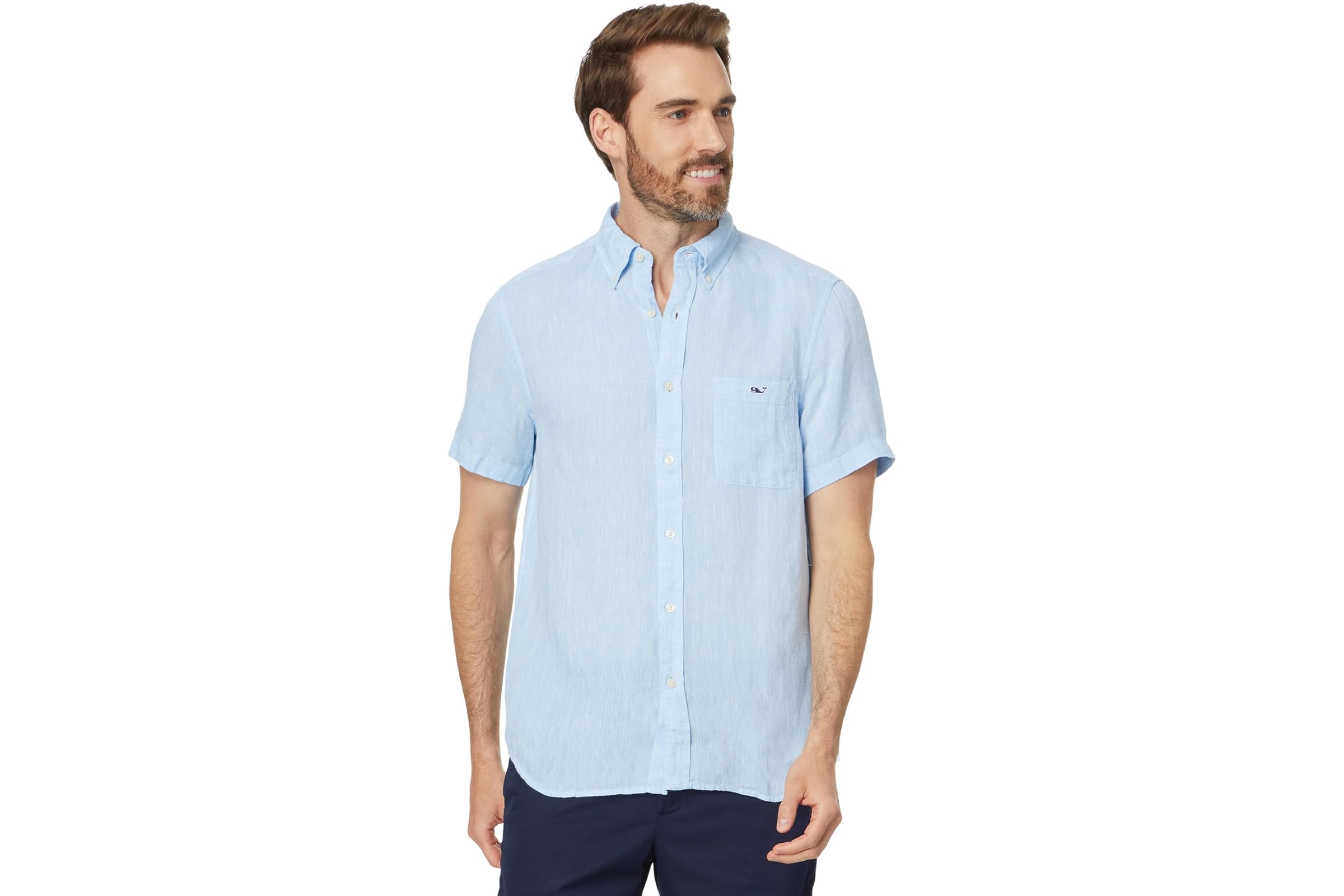 Vineyard Vines Button Down Short Sleeve Linen