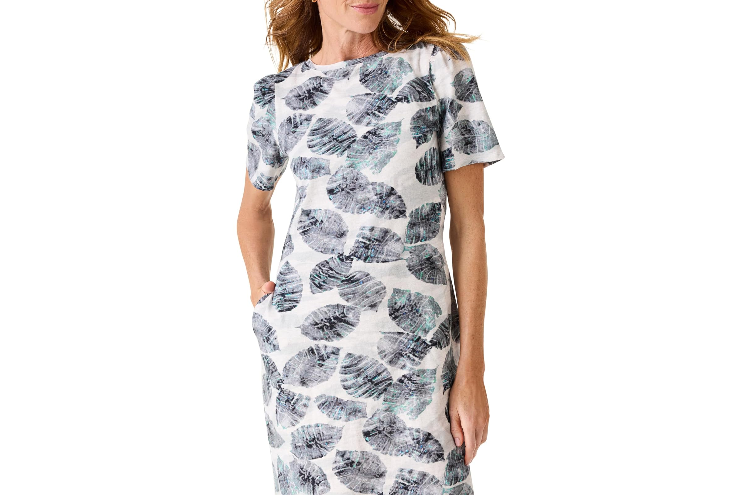 NICZOE Falling Palms T-Shirt Dress