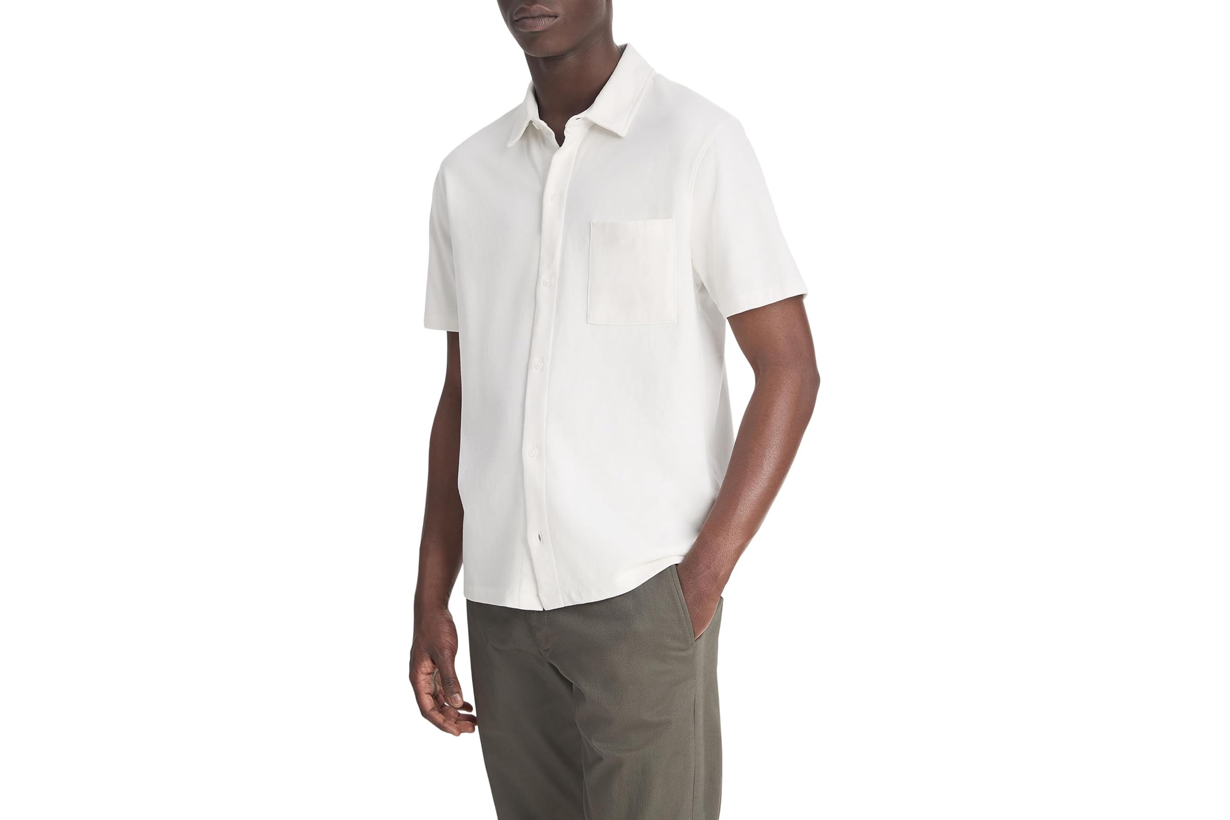 Vince Sueded Jersey S/S Button Down