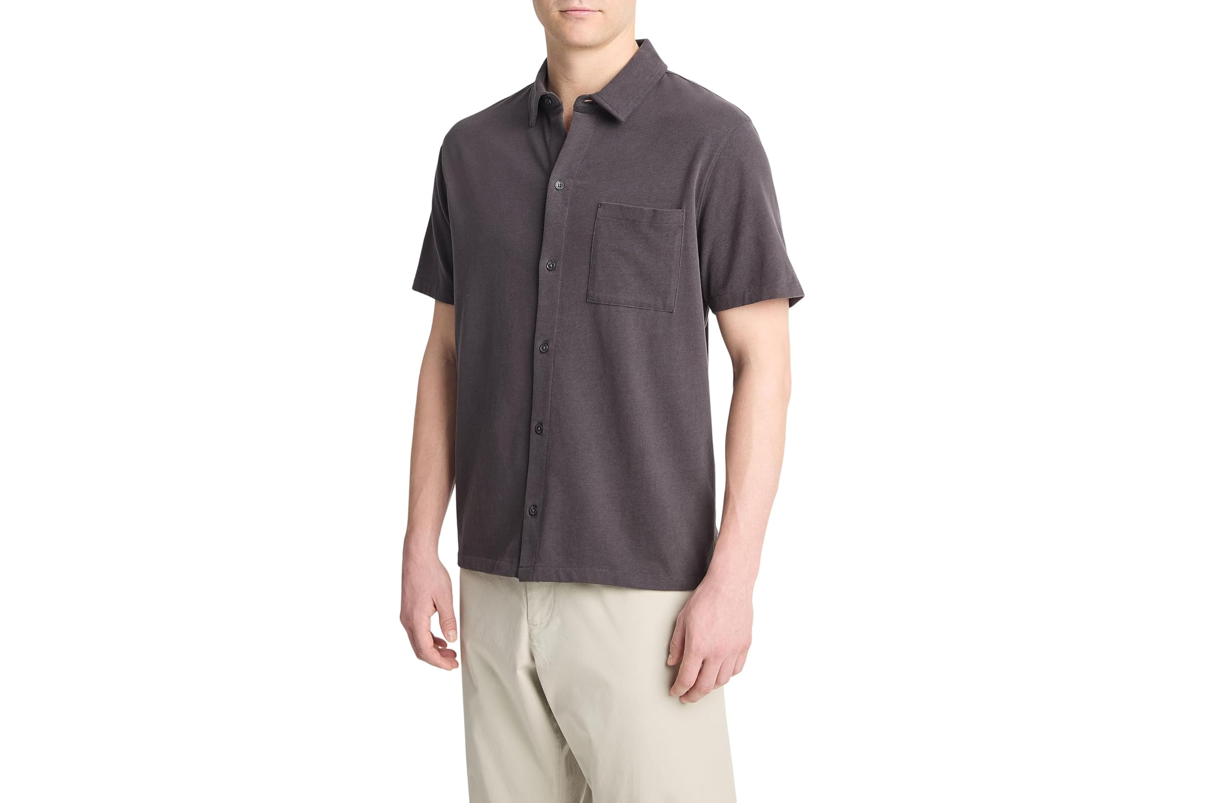 Vince Sueded Jersey S/S Button Down