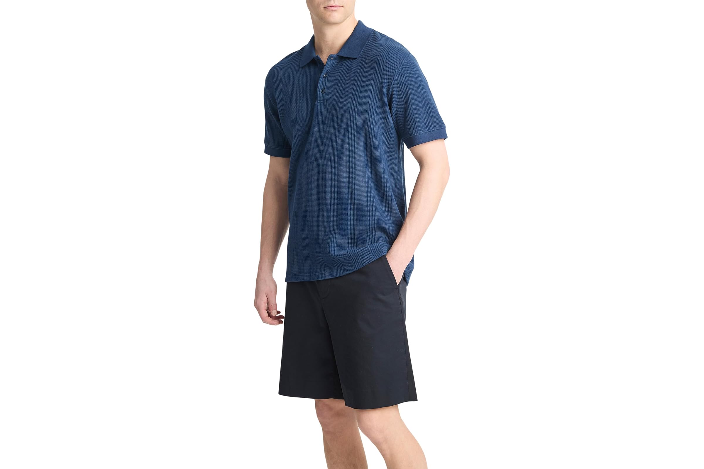 Vince Varigated Texture S/S Polo