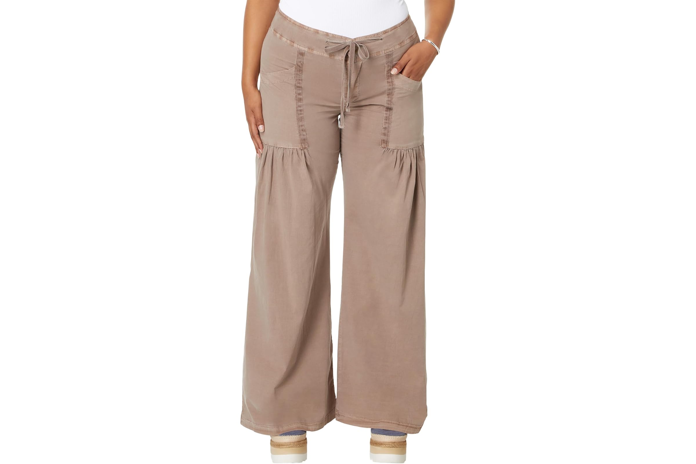 XCVI Willowy Wide Leg Stretch Poplin Pant