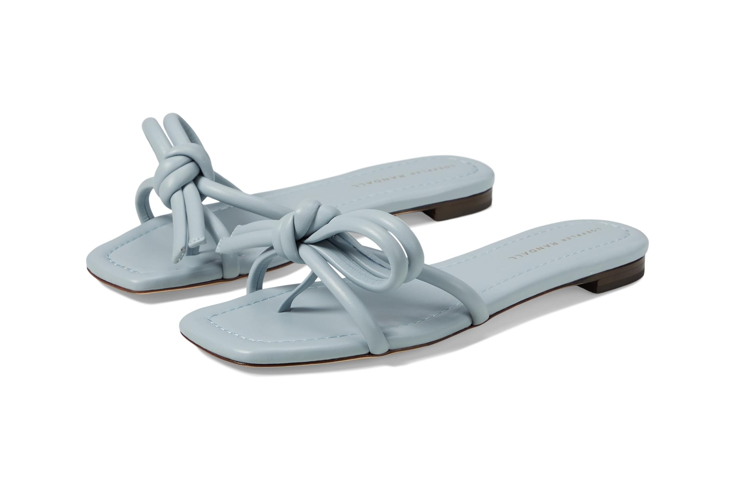 Loeffler Randall Hadley Leather Bow Flat Sandal