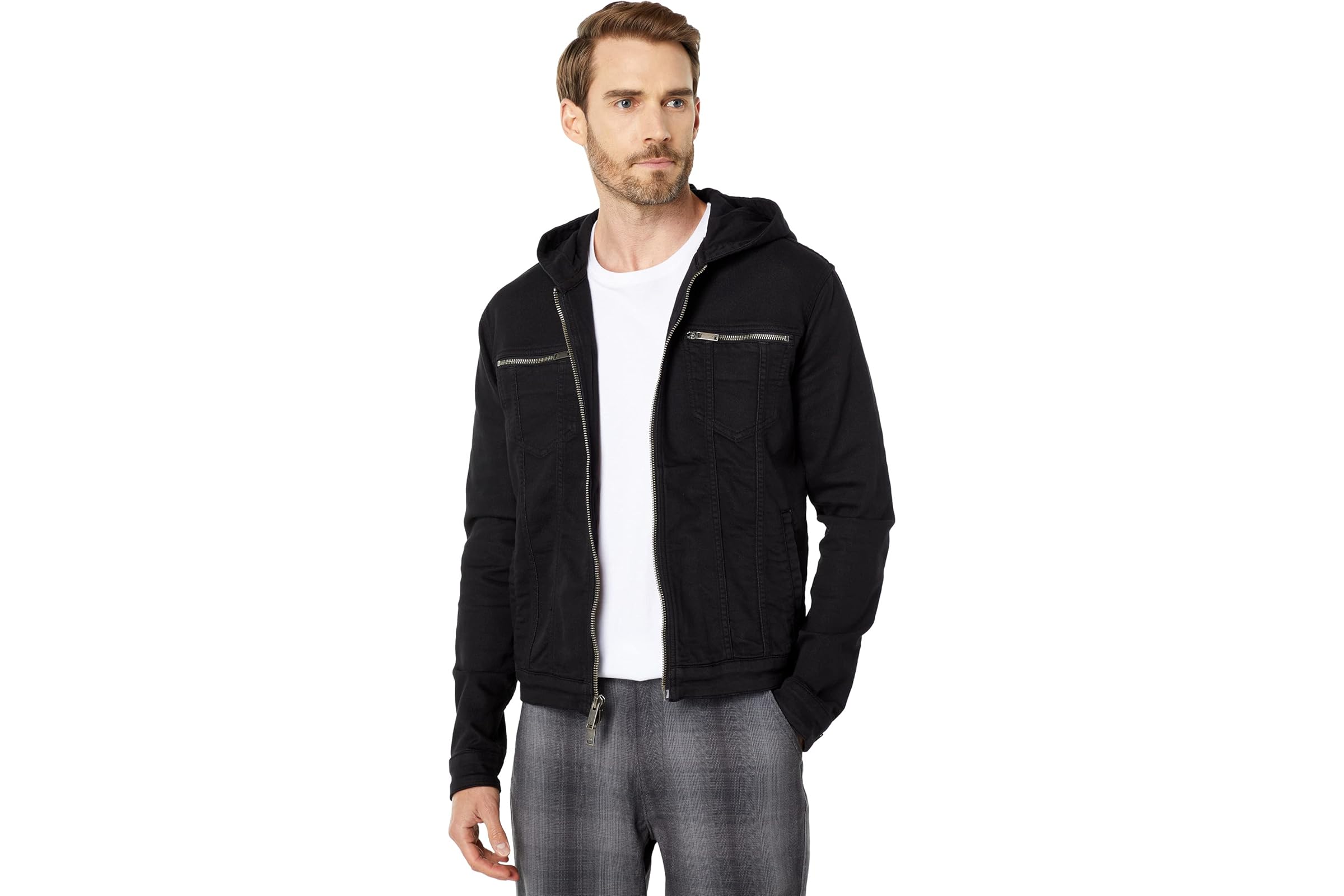 John Varvatos Hooded Jean Jacket O1296S2B