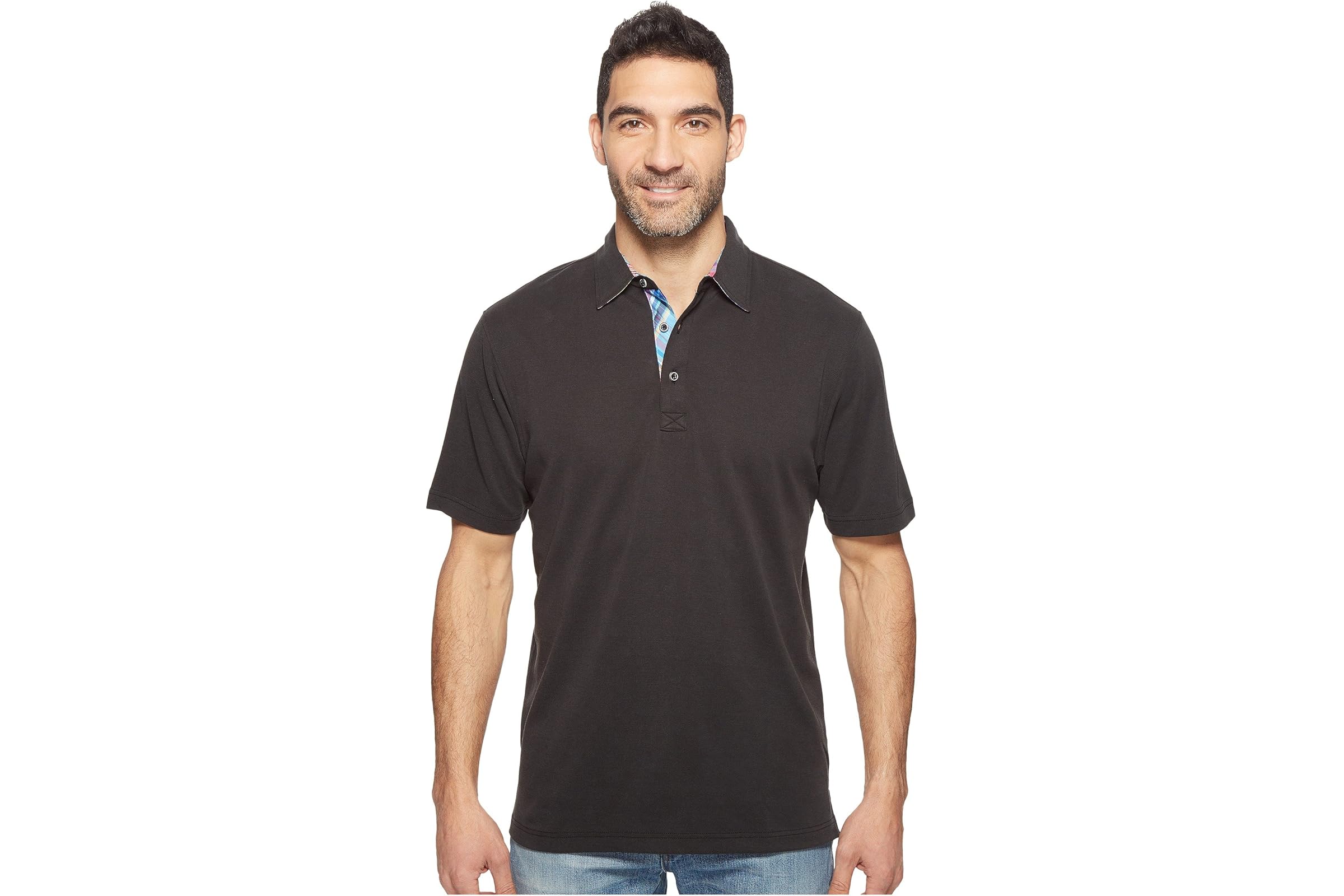 BUGATCHI F6 Short Sleeve Three-Button Shirt