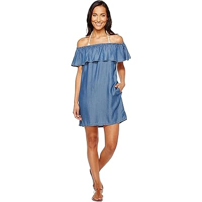 Купальник Tommy Bahama Chambray Off the Shoulder Dress Cover-Up