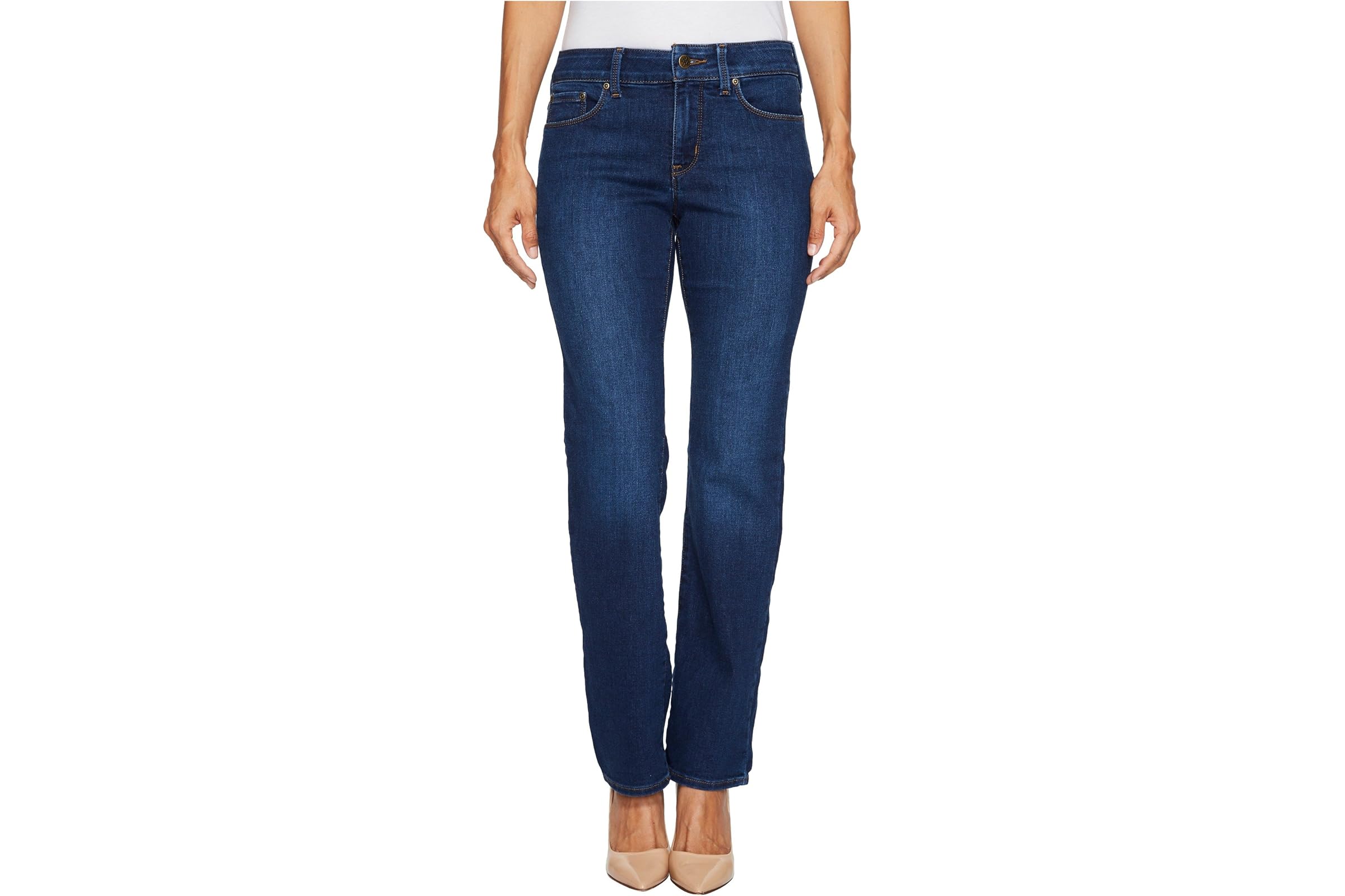 NYDJ Petite Marilyn Straight Jeans in Cooper