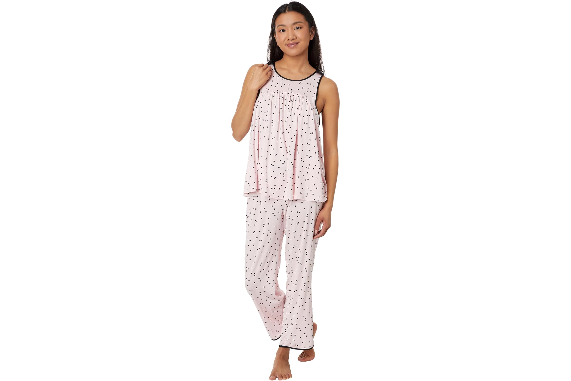 Kate Spade New York Scattered Dot Cropped PJ Set