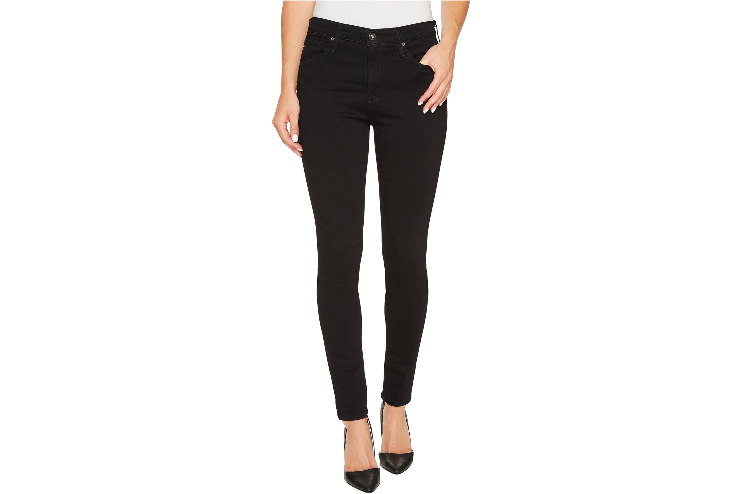 AG Jeans Farrah Skinny in Super Black