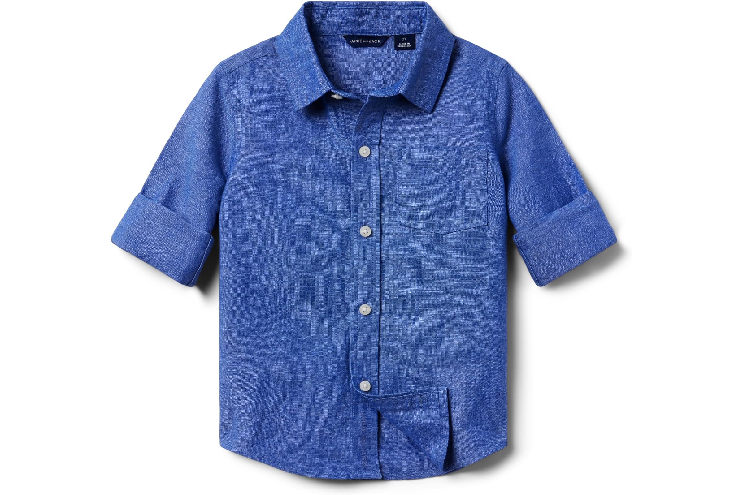 Janie and Jack Chambray Roll Up Top ToddlerLittle KidsBig Kids 7190₽