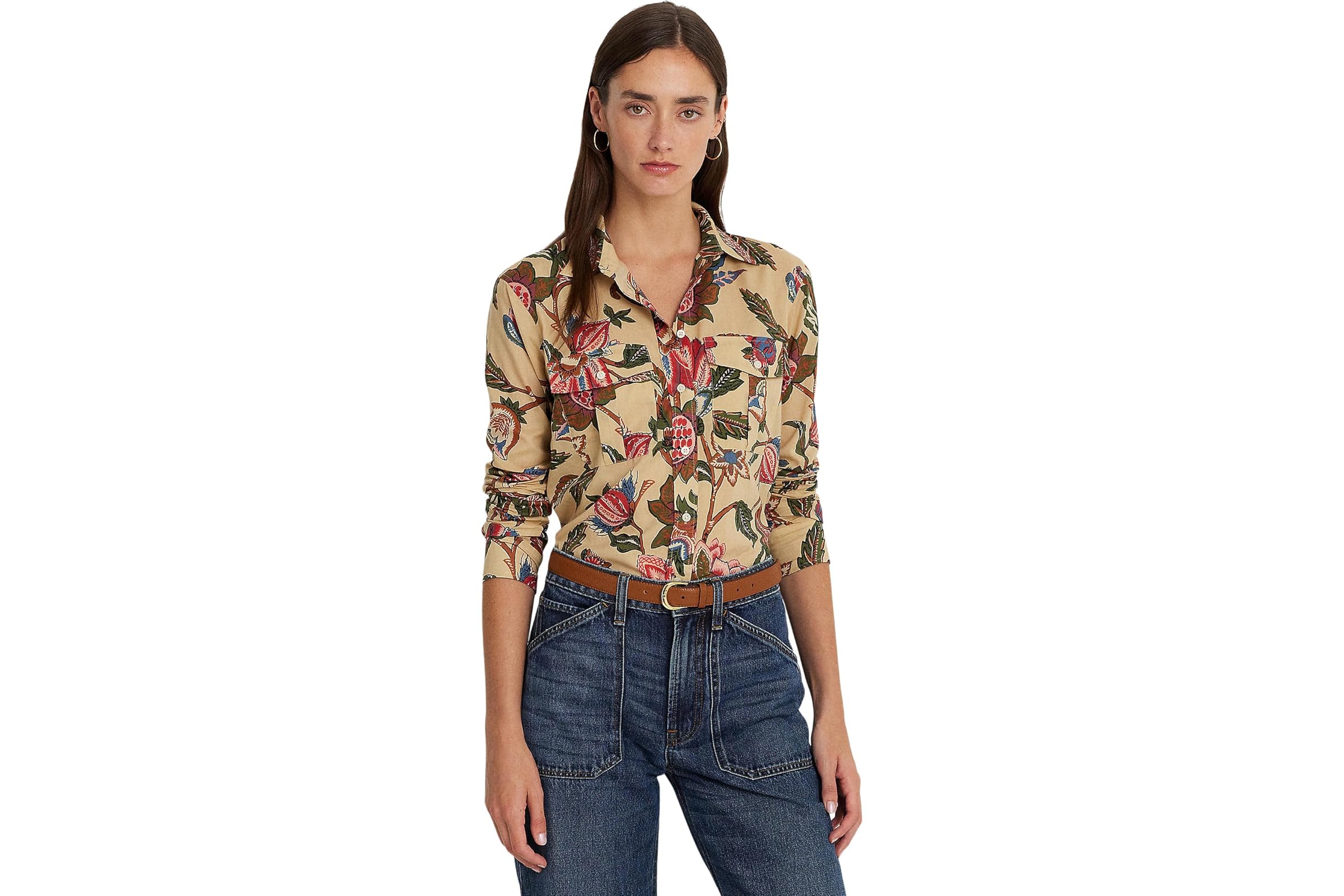 LAUREN Ralph Lauren Floral Cotton Voile Shirt