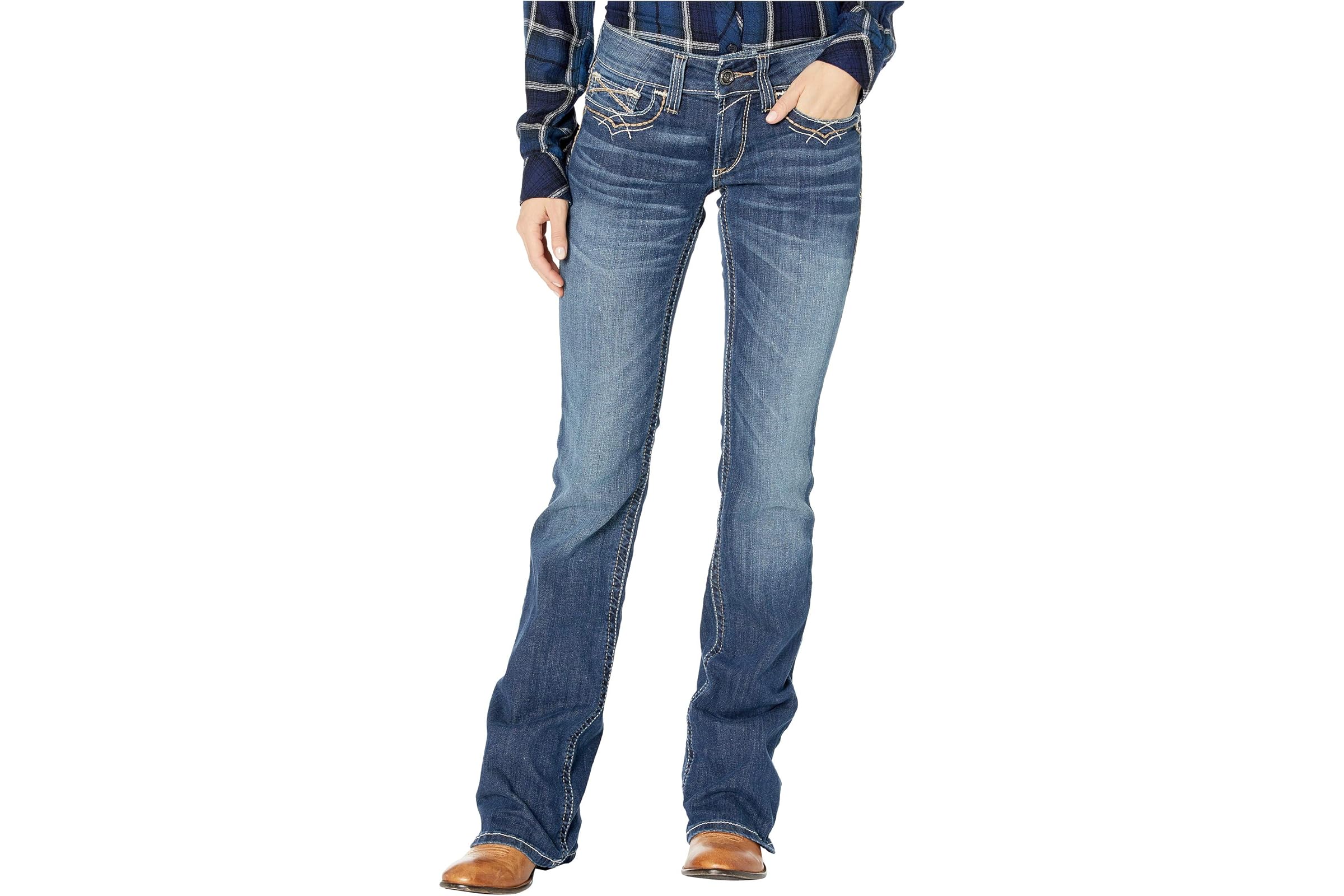 Ariat R.E.A.L. Bootcut Stetch Entwined Jeans in Festival Blue