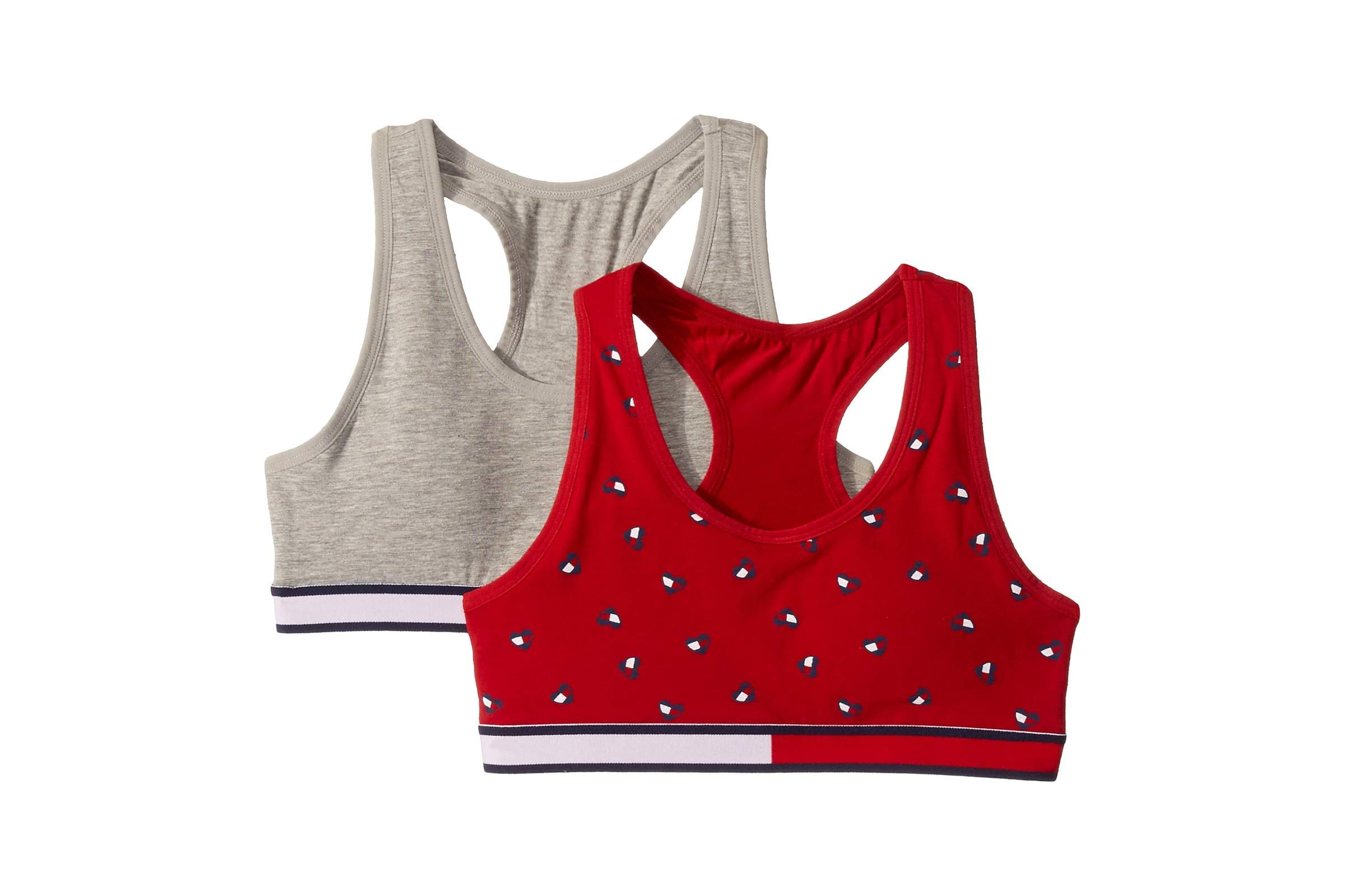 Tommy Hilfiger Kids 2-Pack Heart Flag Crop Bra (Little Kids/Big Kids)